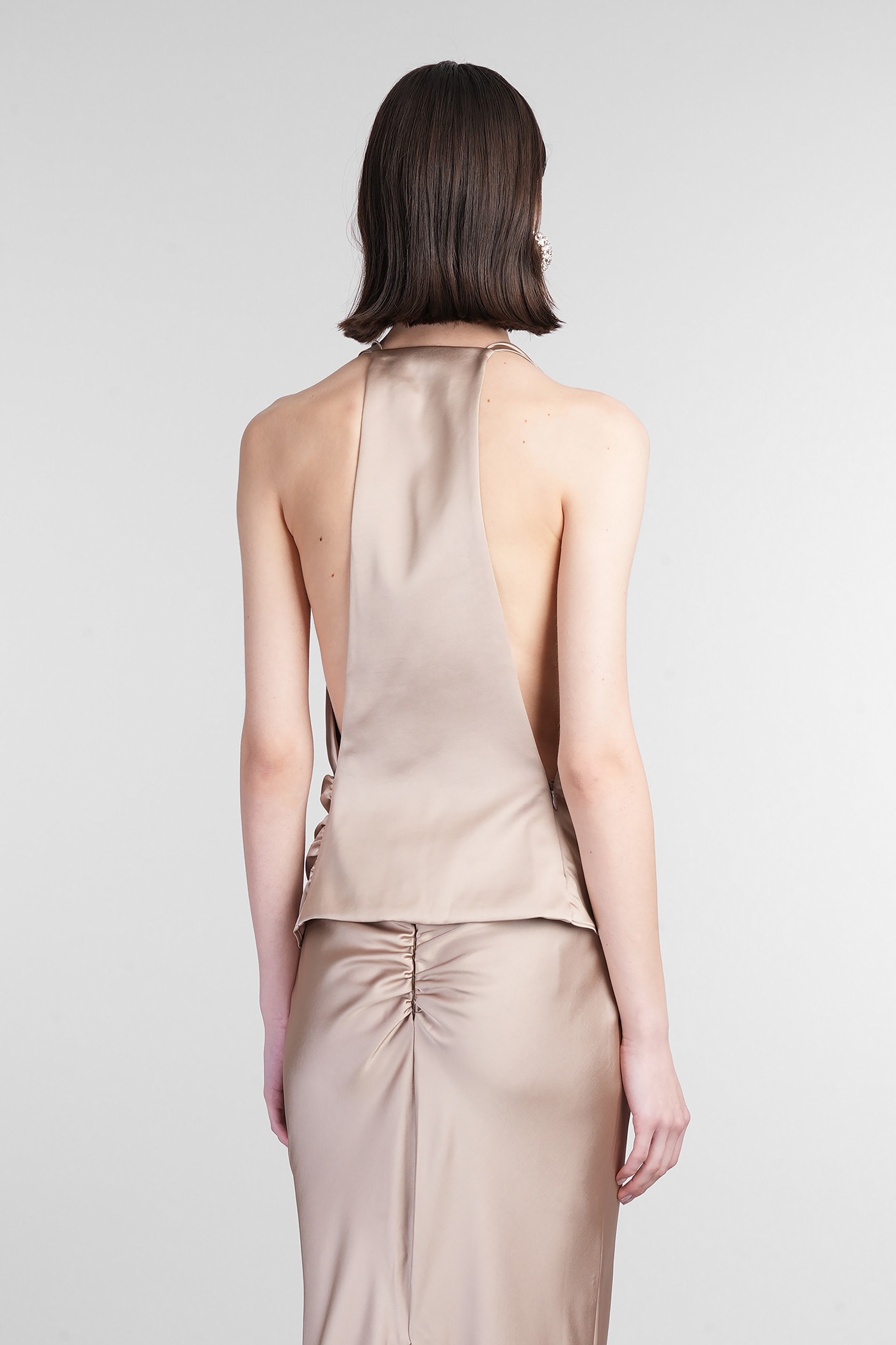 The Andamane Verushka Top Topwear In Grey Polyester In Grey