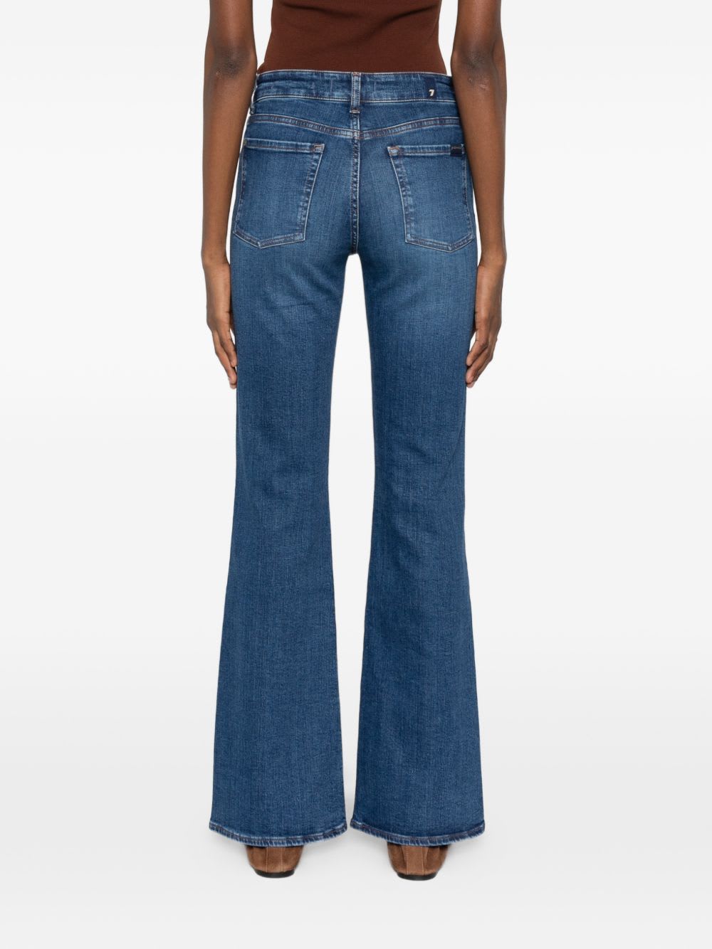 7 For All Mankind The Leggy Bootcut Denim Jeans In Blue