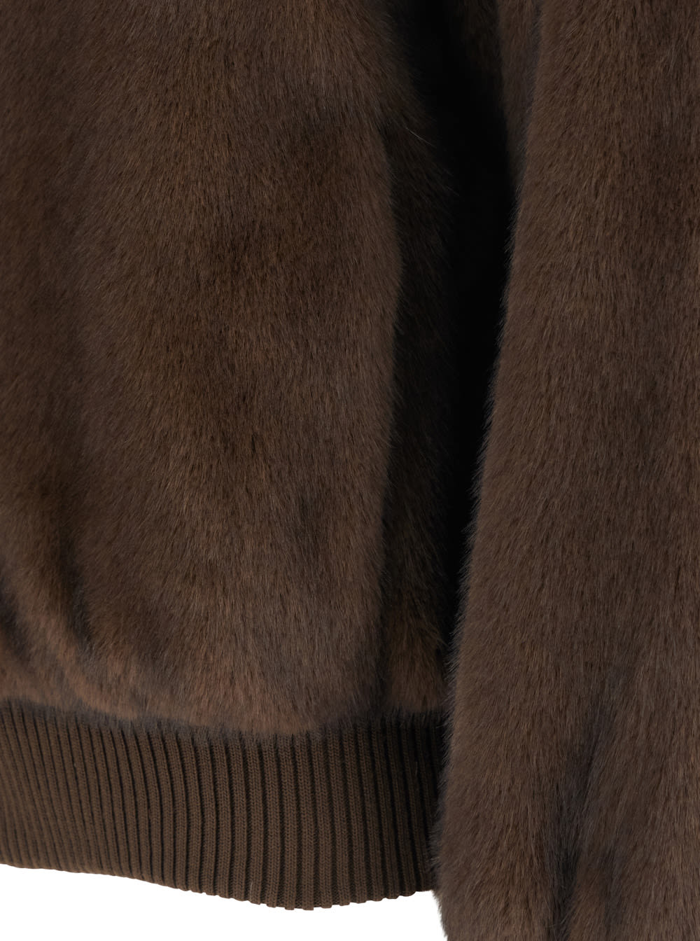 P.a.r.o.s.h Short Eco Fur Jacket In Brown
