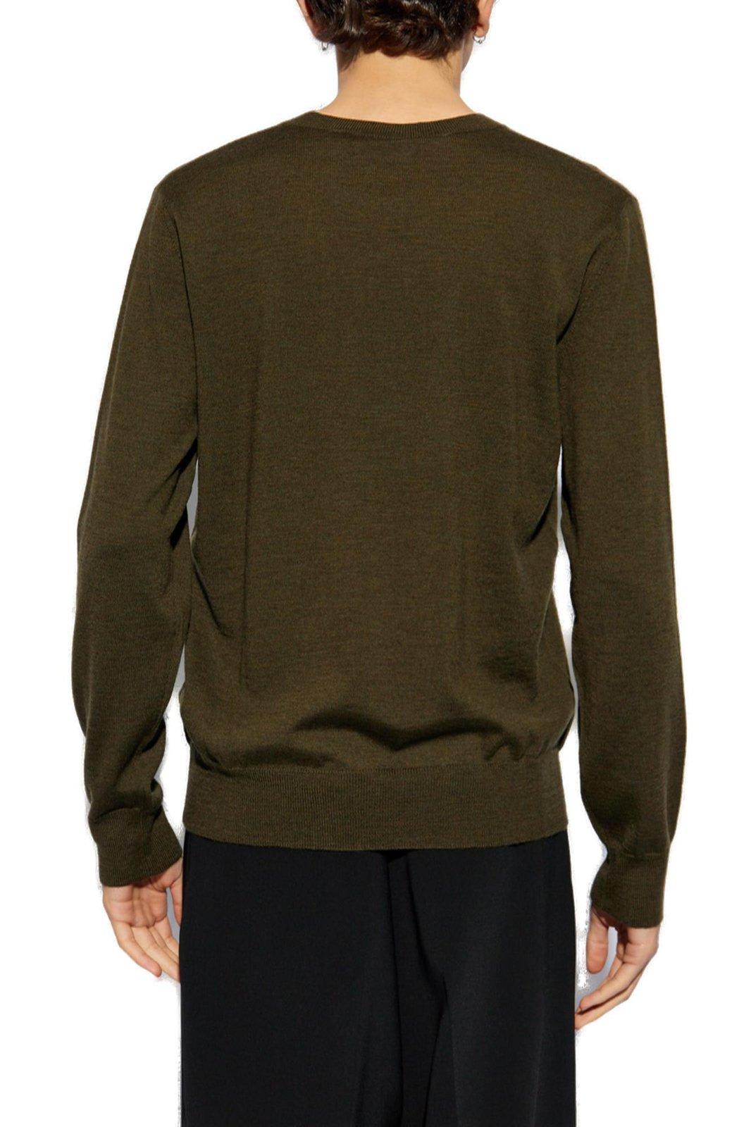 Shop Dsquared2 Logo Detailed Sleeved Sweater In Green