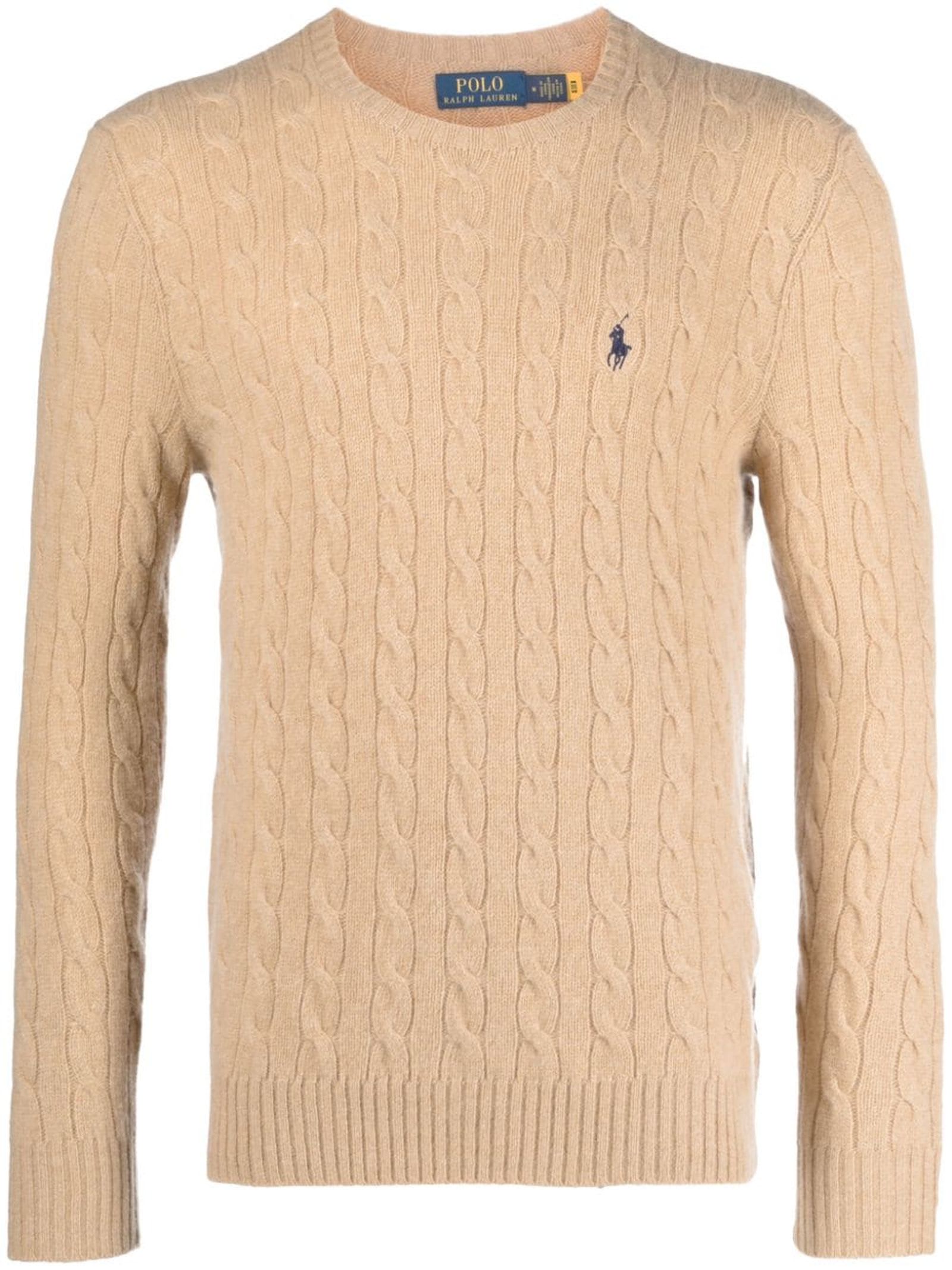 Shop Ralph Lauren Beige Wool And Cashmere Jumper