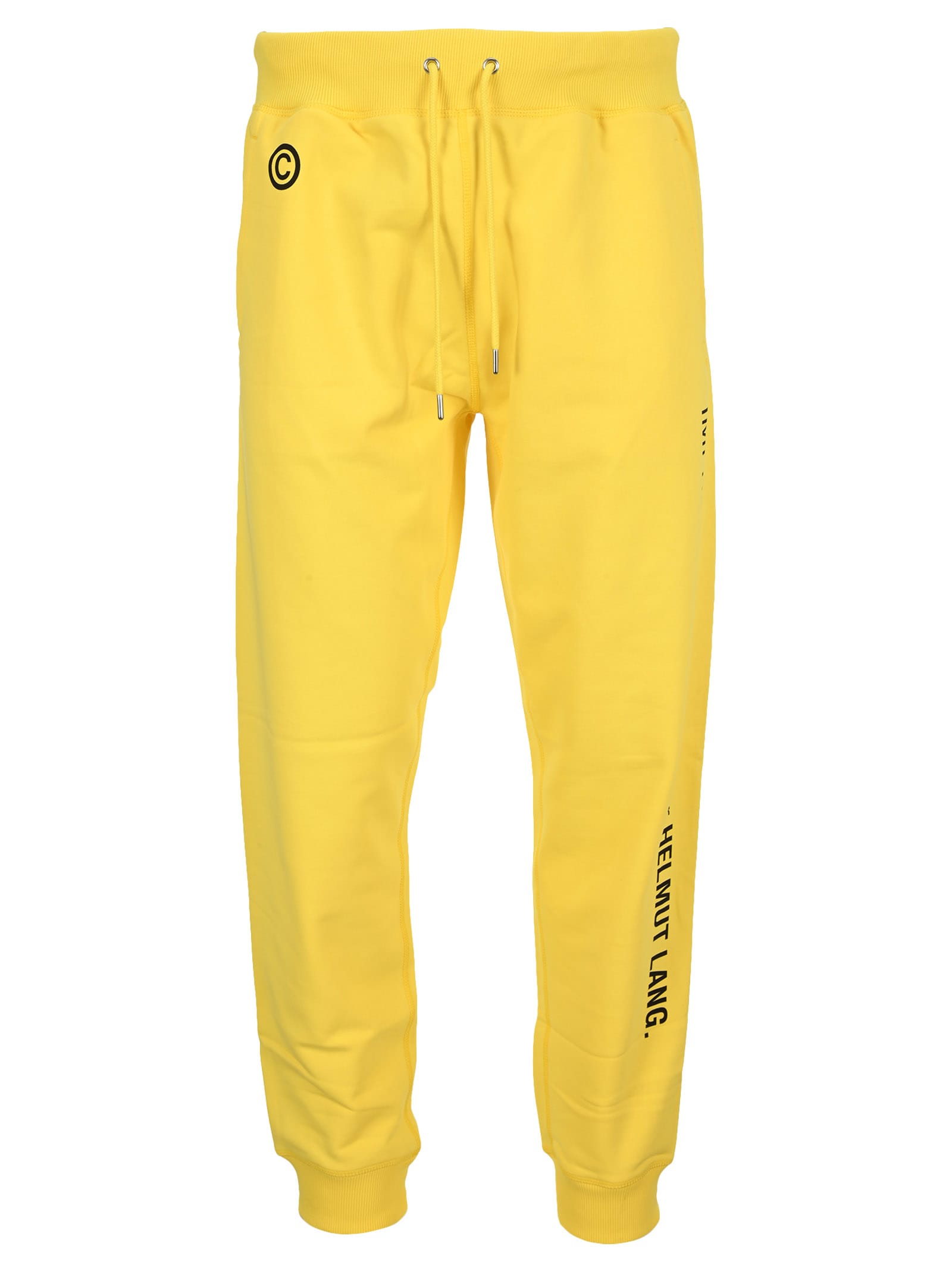 Helmut Lang Logo-print Drawstring Track Pants In Yellow
