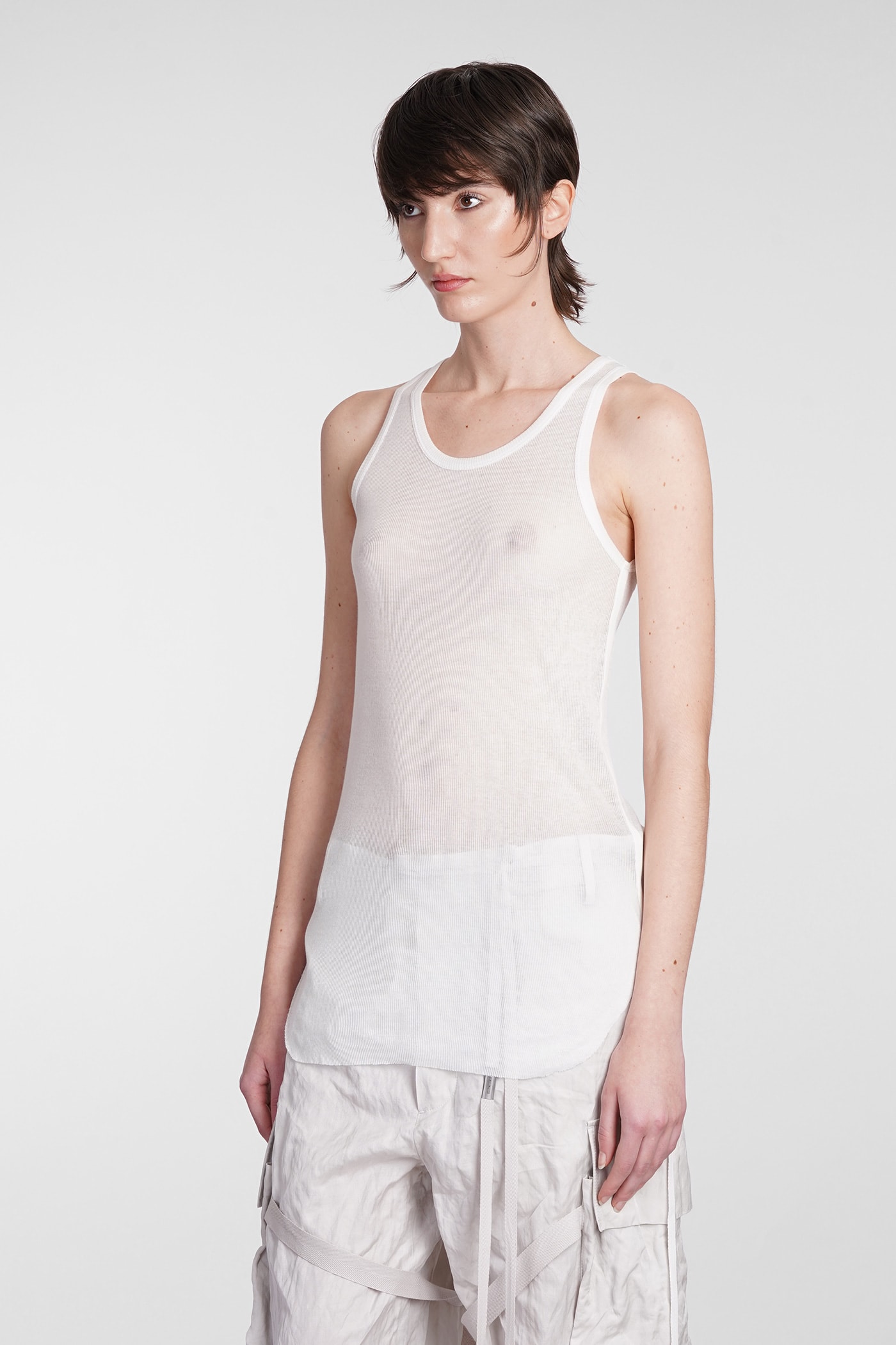 Shop Ann Demeulemeester Tank Top In White Cotton