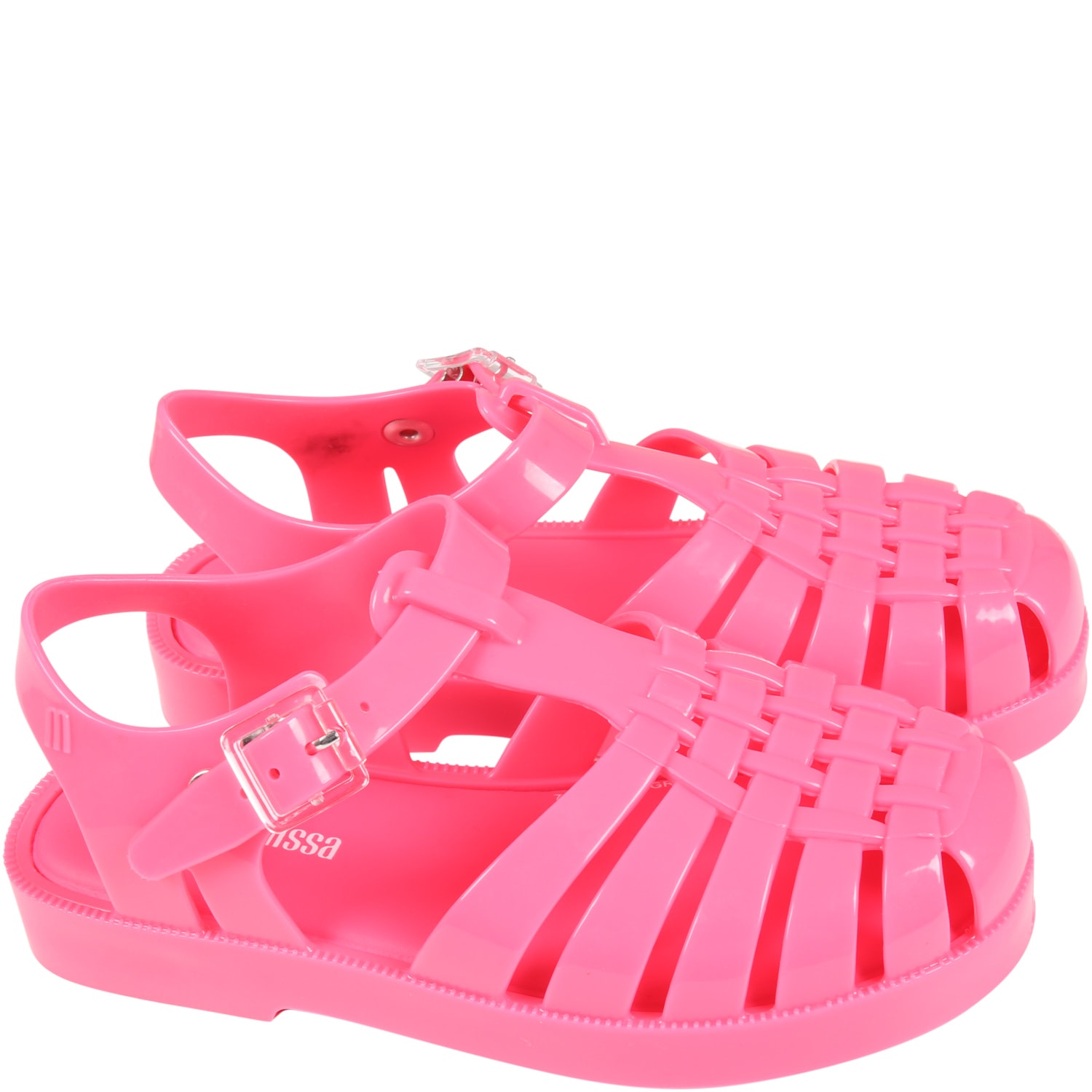 Shop Melissa Neon-fuchsia Sandals For Girl