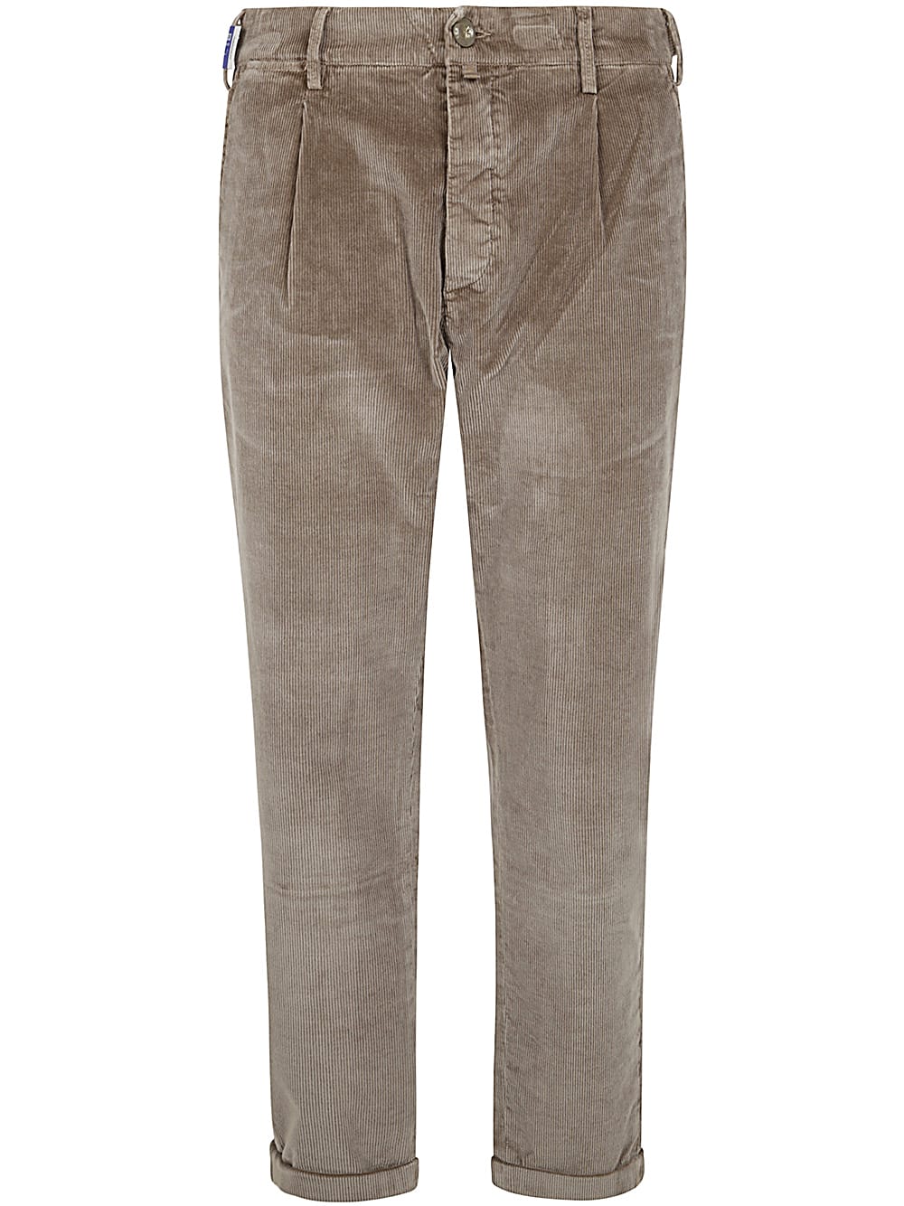 Shop Jacob Cohen Crop Slim Single Pence Henry Pant In Elephant Grey