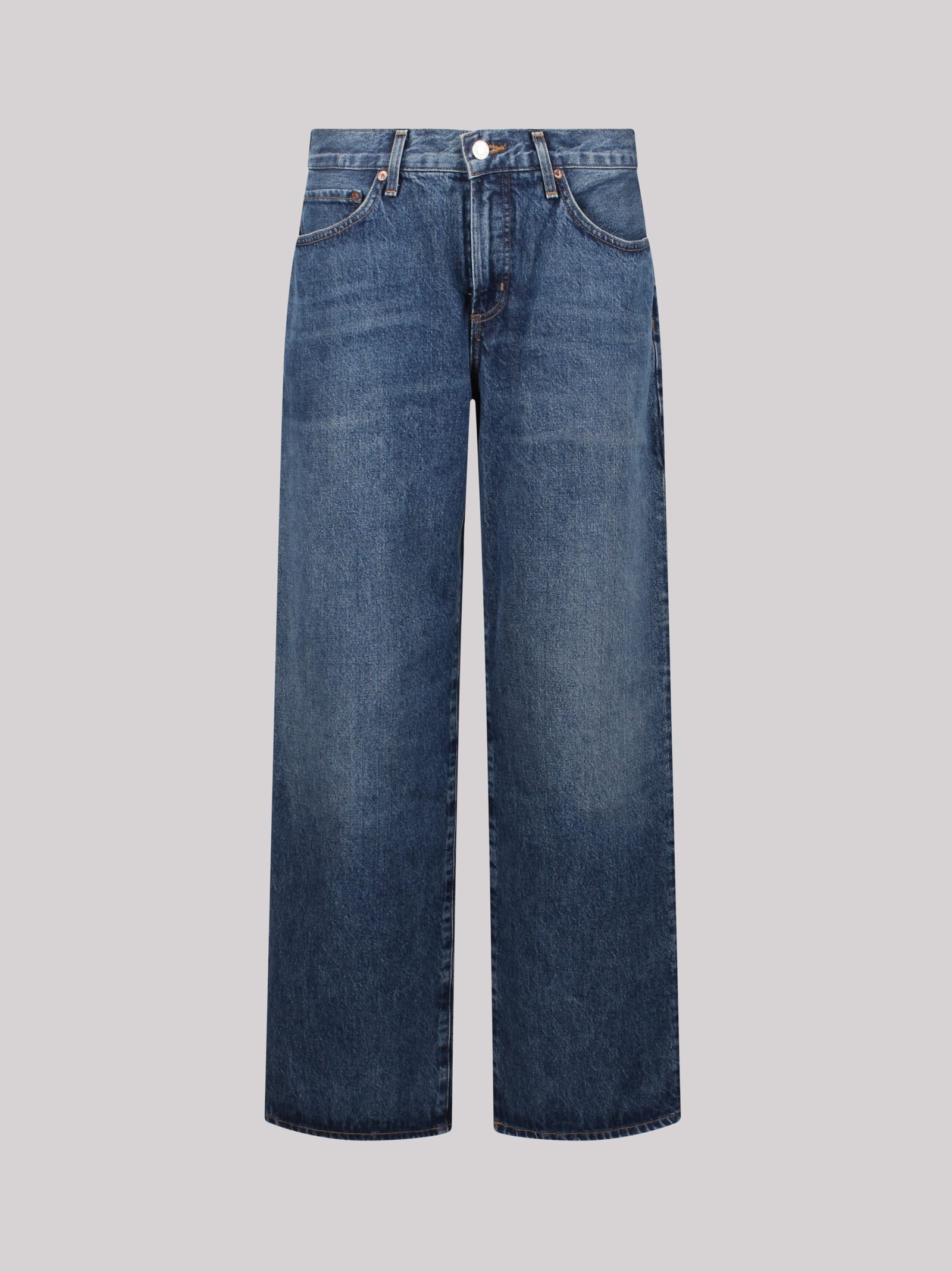 Shop Agolde High-rise Straight-leg Jeans In Ambit Ambition