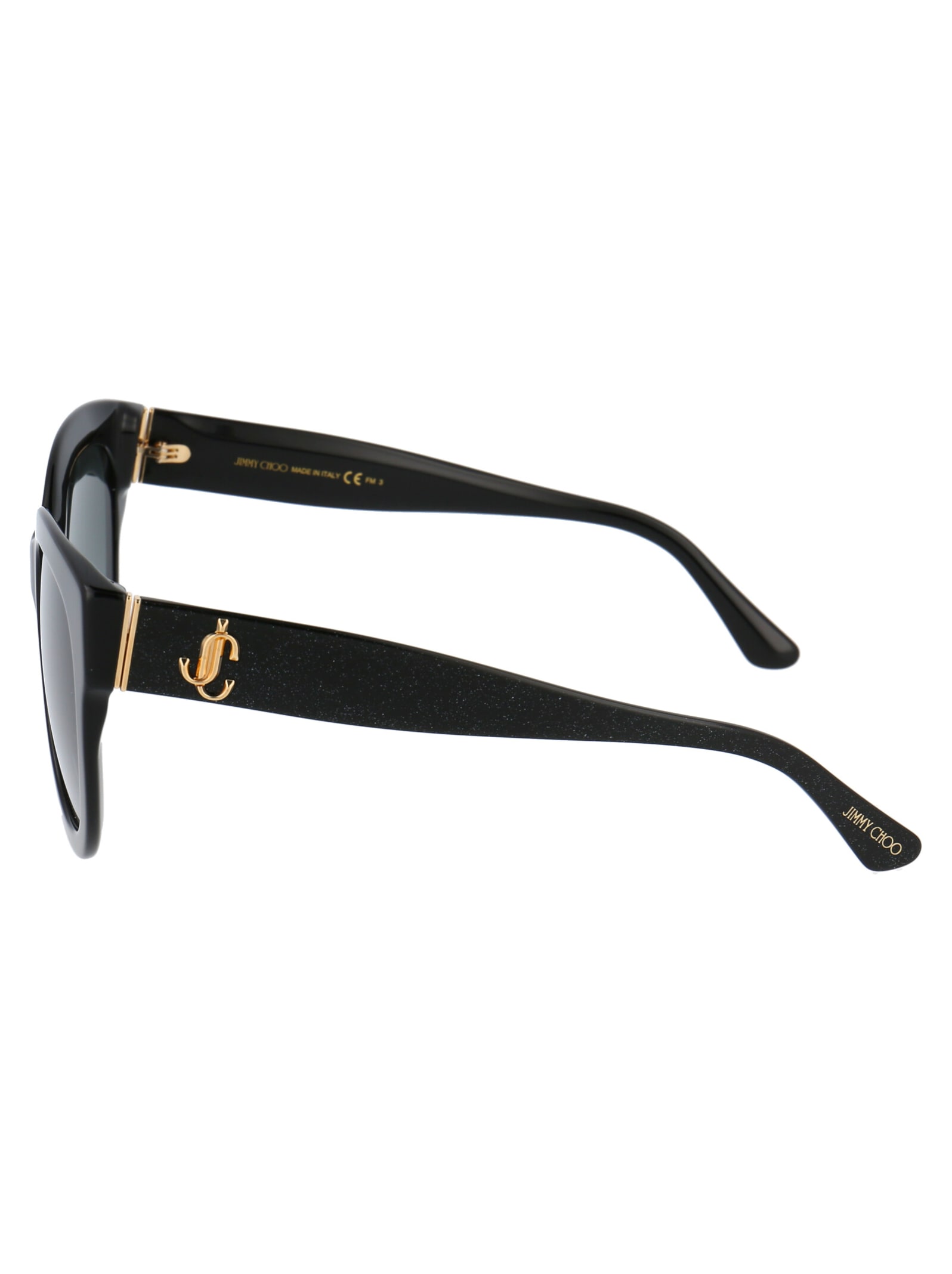 Shop Jimmy Choo Jill/g/s Sunglasses In Ns89o Black Glitter