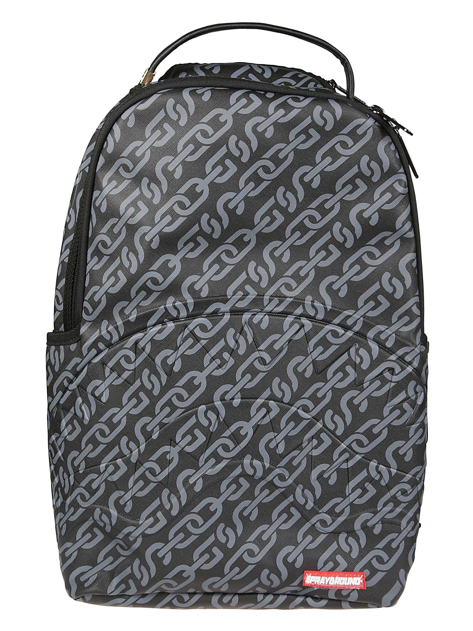 Shop Sprayground Chains Backpack In Nero/grigio