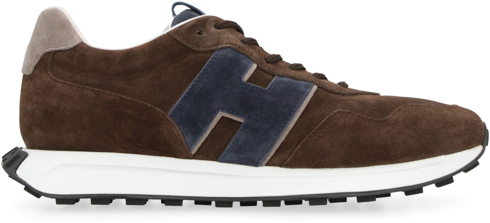 Shop Hogan H601 Leather Low-top Sneakers In Brown