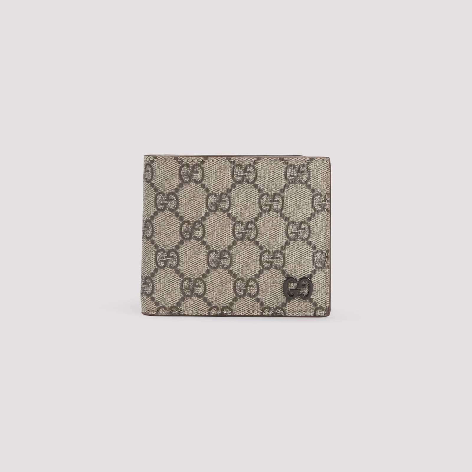 Gucci Gg Supreme Textile Wallet In Brown