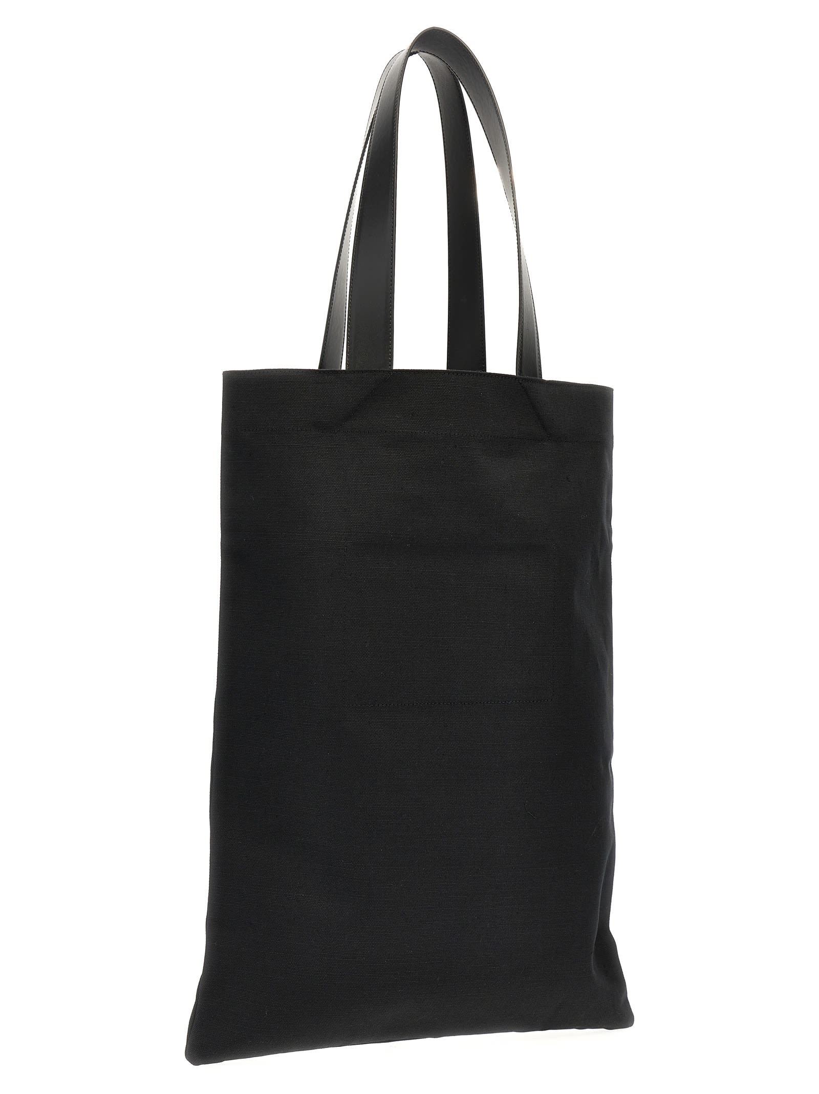 Shop Jil Sander Flat Shopper Large Shopping Bag In Black