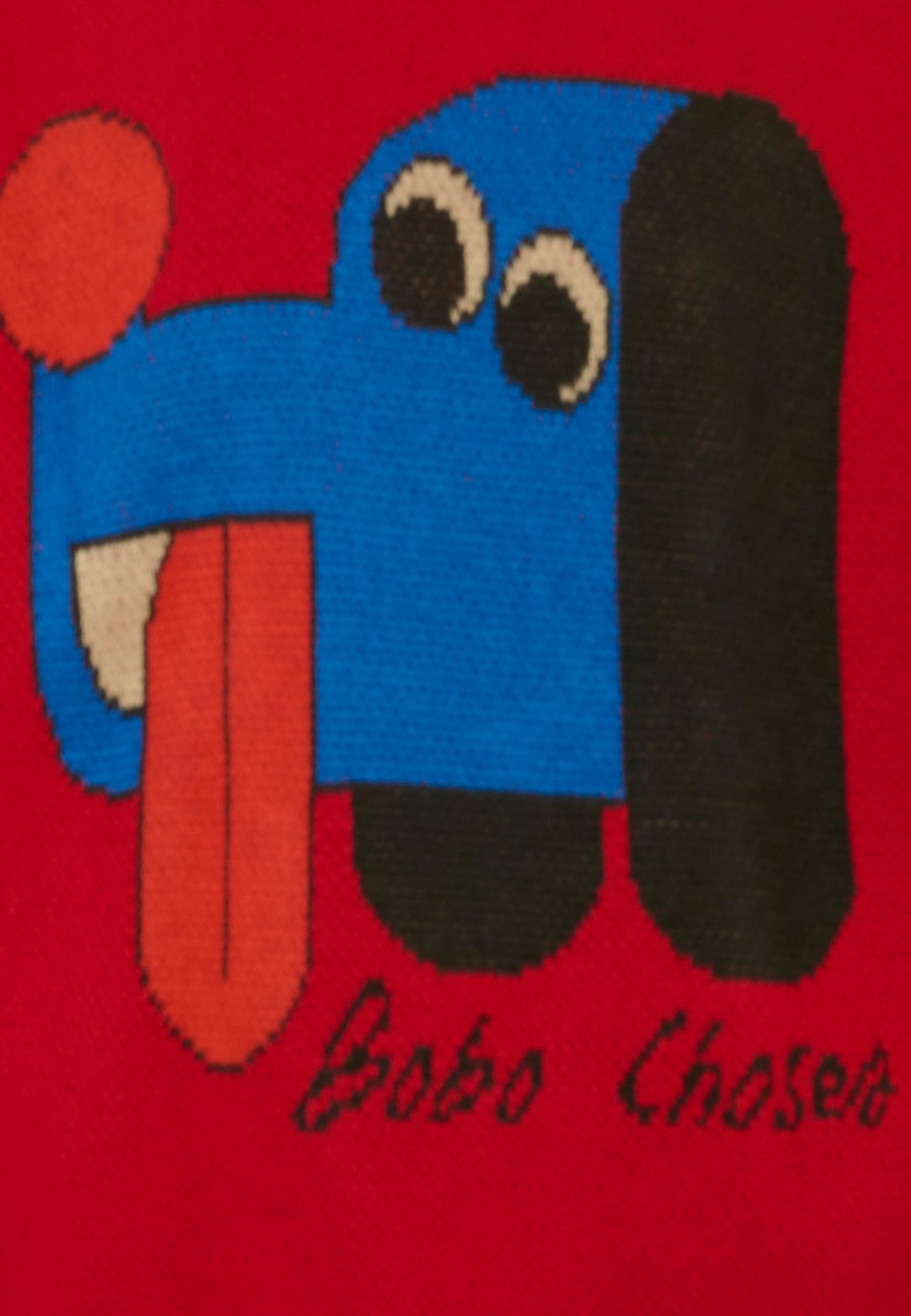 Bobo Choses Red Sweater For Boy With Dog In Multi