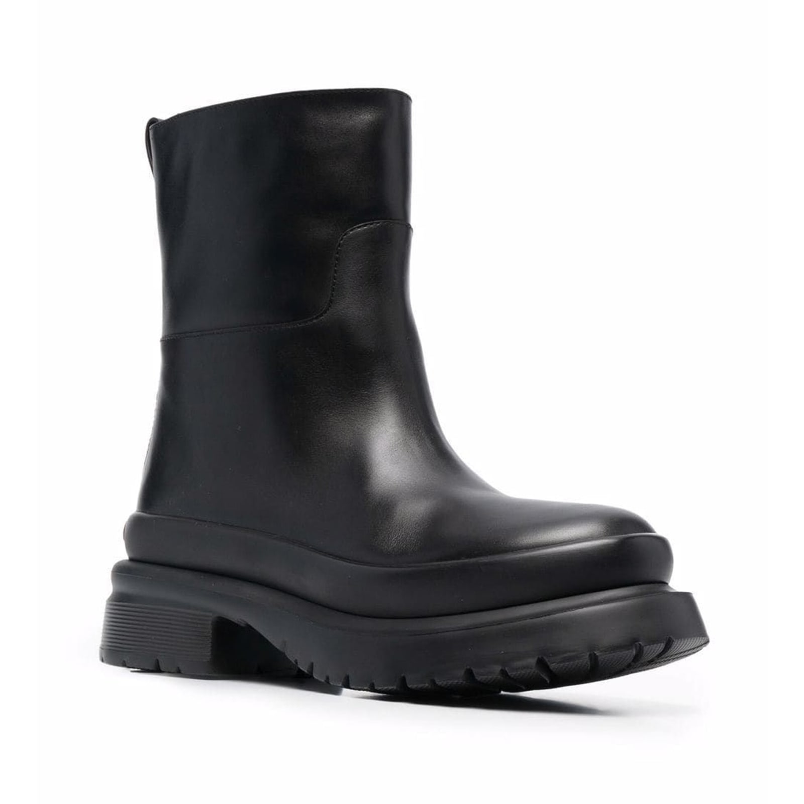 Valentino Garavani Roman Stud Leather Boots In Black