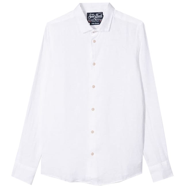 MC2 Saint Barth White Linen Shirts For Boy