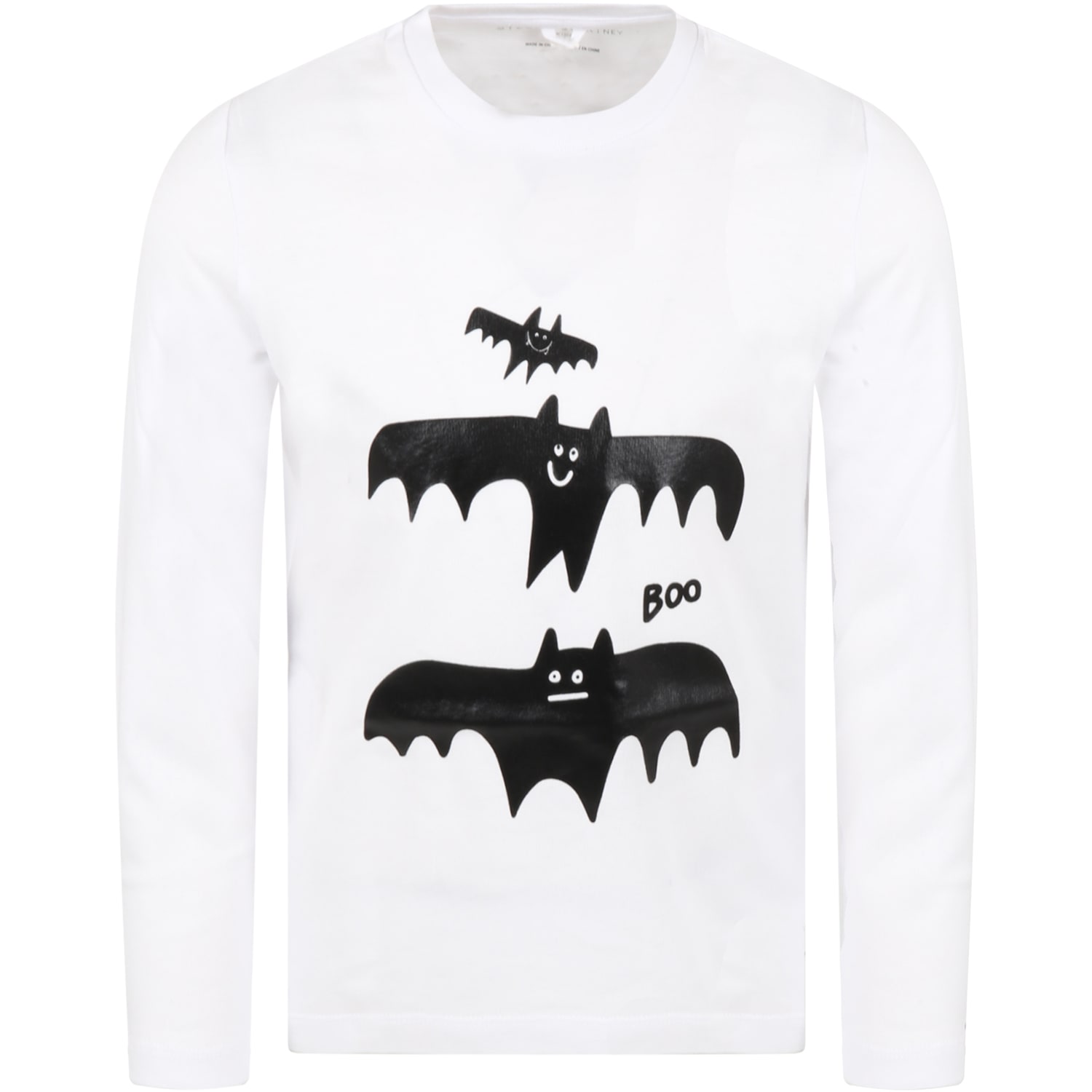 Stella McCartney Kids White T-shirt For Kids With Bats