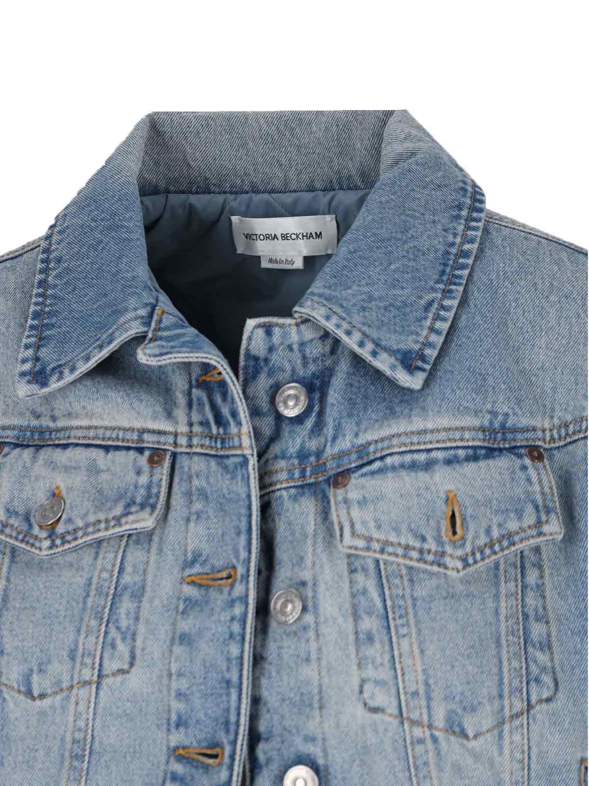 Victoria Beckham Denim Jacket In Light Blue
