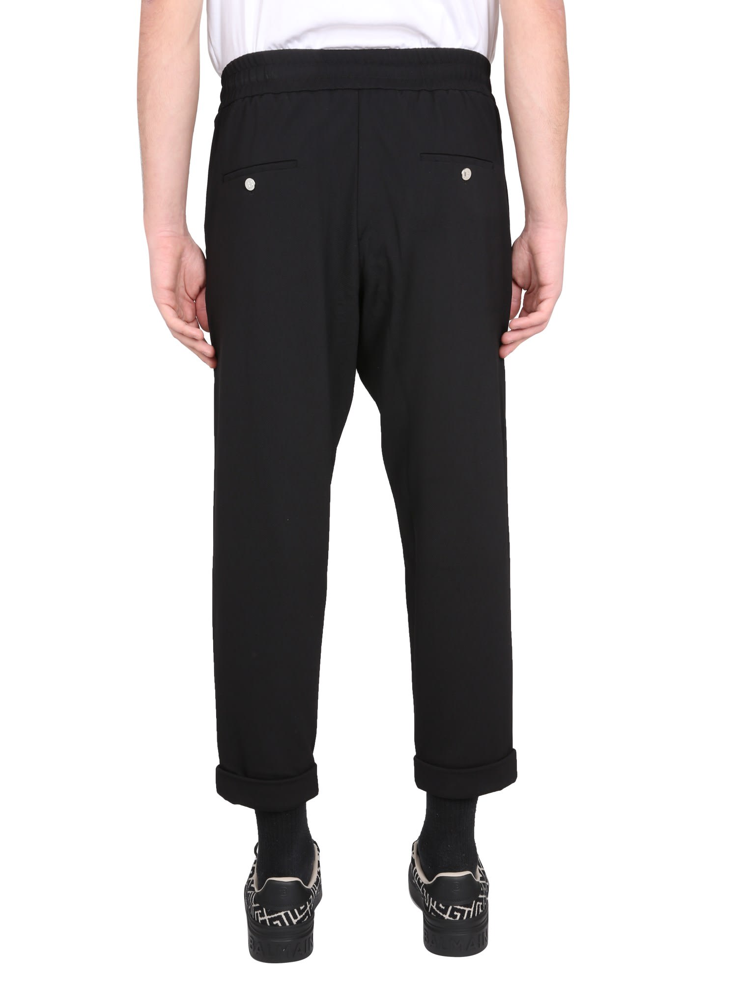 Balmain Wool Pants In Black