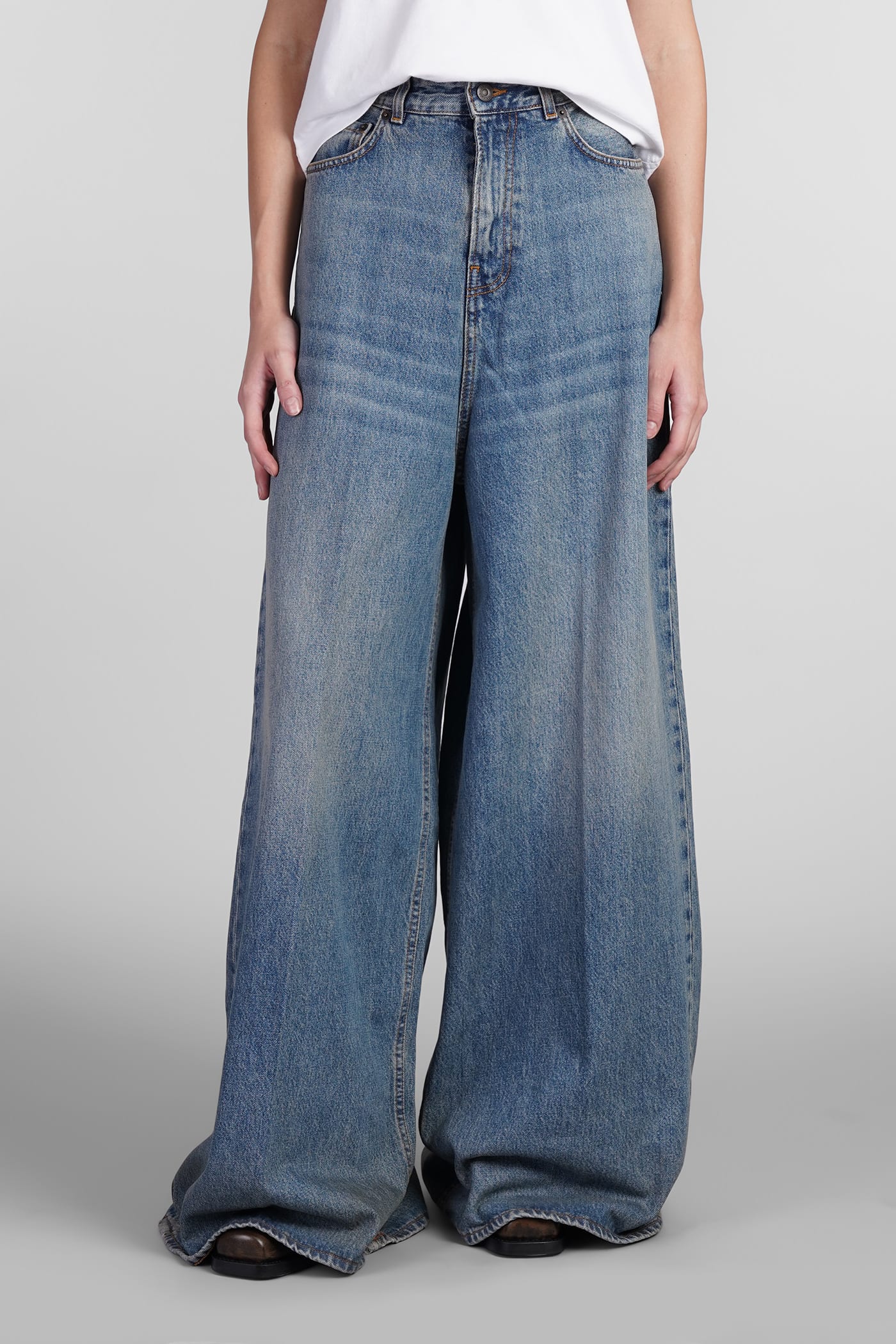 HAIKURE BIG BETHANY JEANS IN BLUE COTTON 