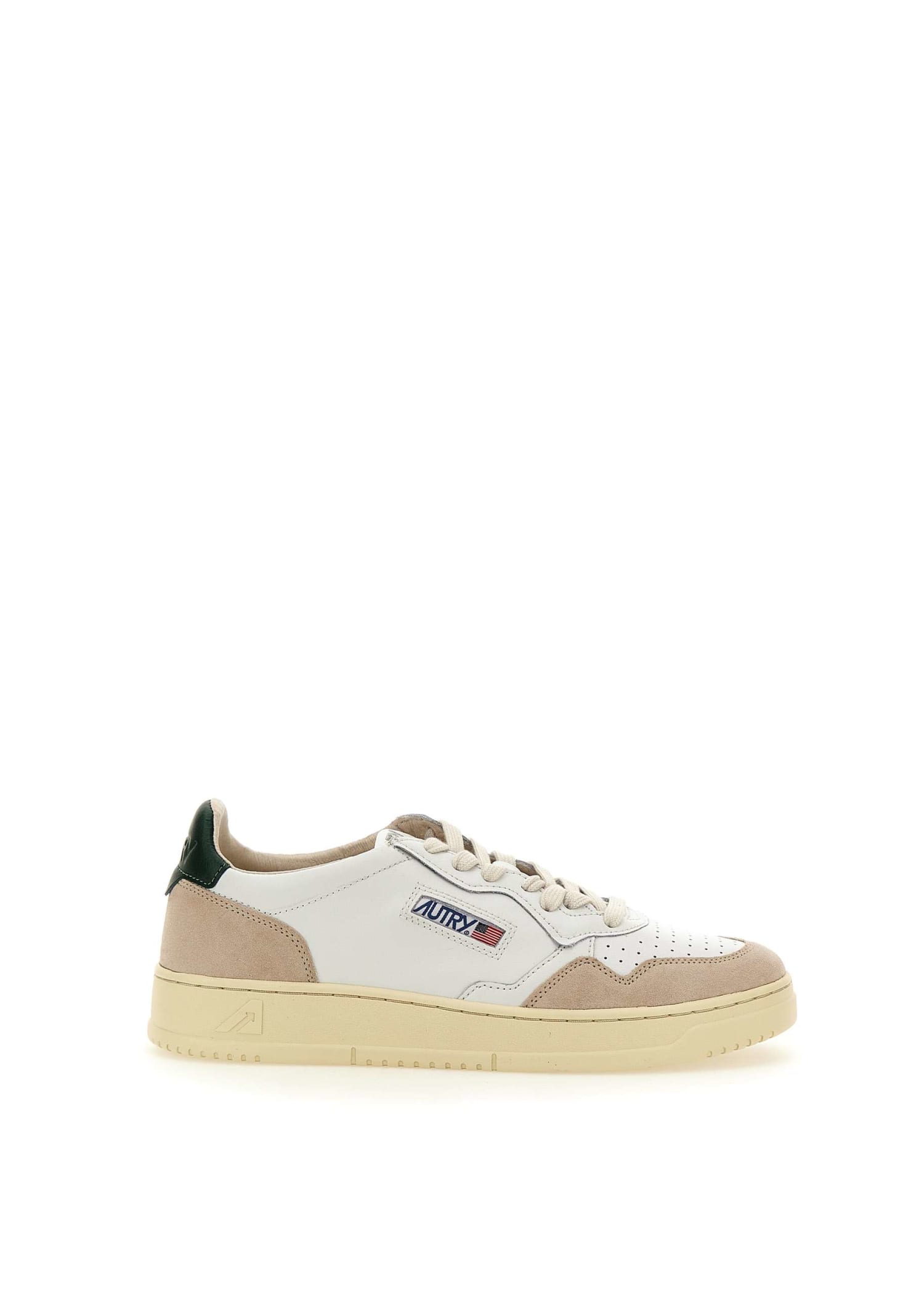 Shop Autry Aulm Ls56 Sneakers In White-green