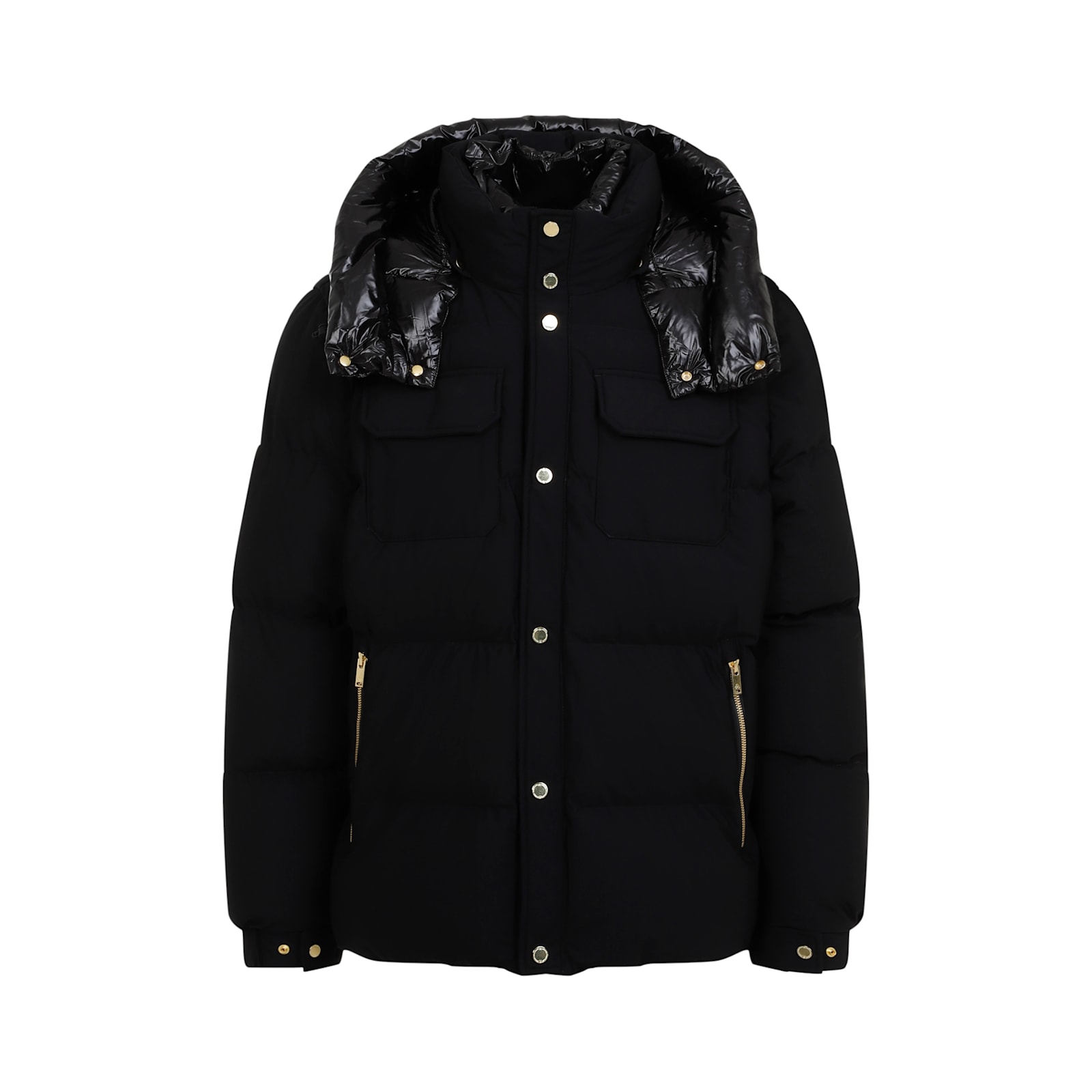 Shop Moose Knuckles Suthep Gold Jacket In Black