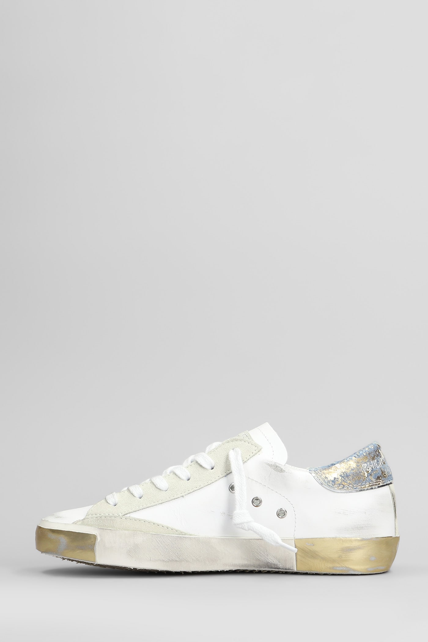 Shop Philippe Model Prsx Low Sneakers In White Leather