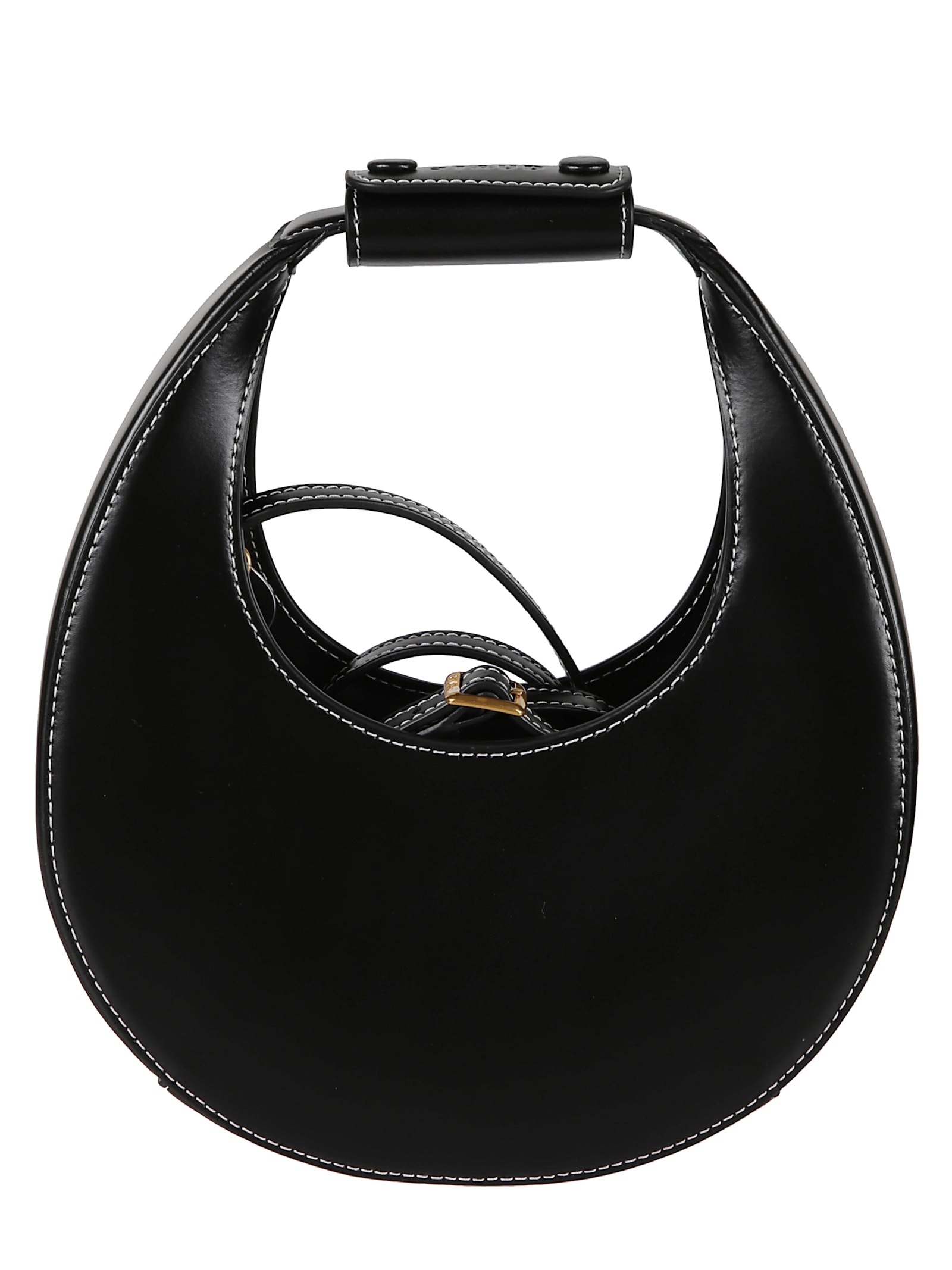 Staud Hand Bag In Leather In Black
