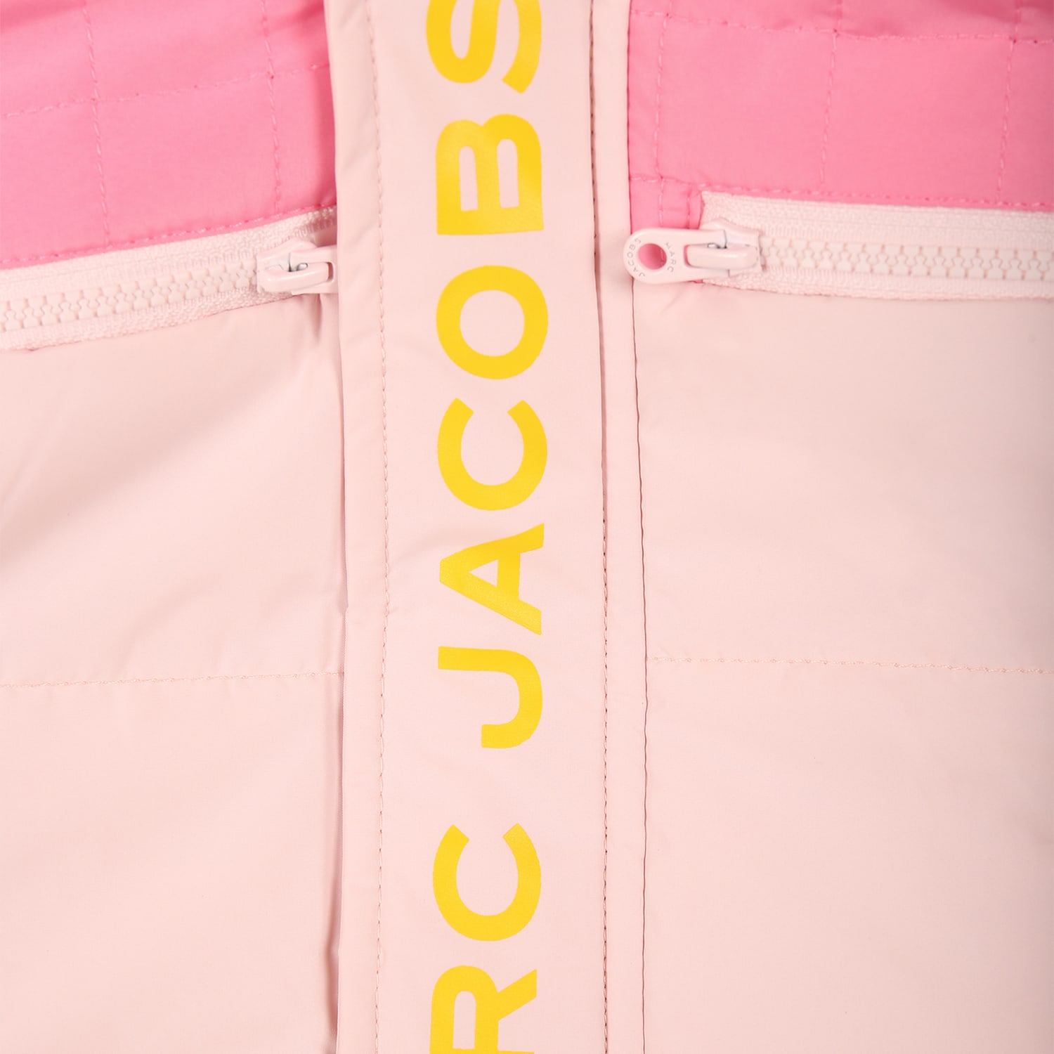 Marc Jacobs Baby Girls Pink Padded Logo Snowsuit In Pink
