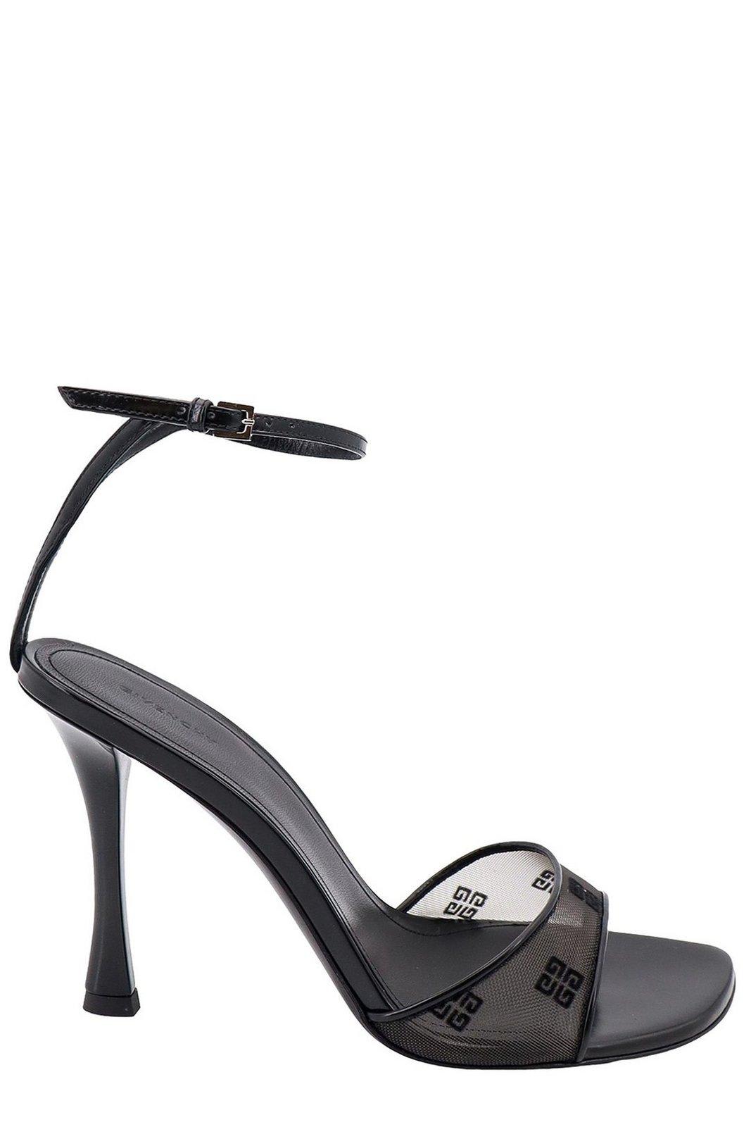Shop Givenchy 4g Mesh Stitch Sandals In Black