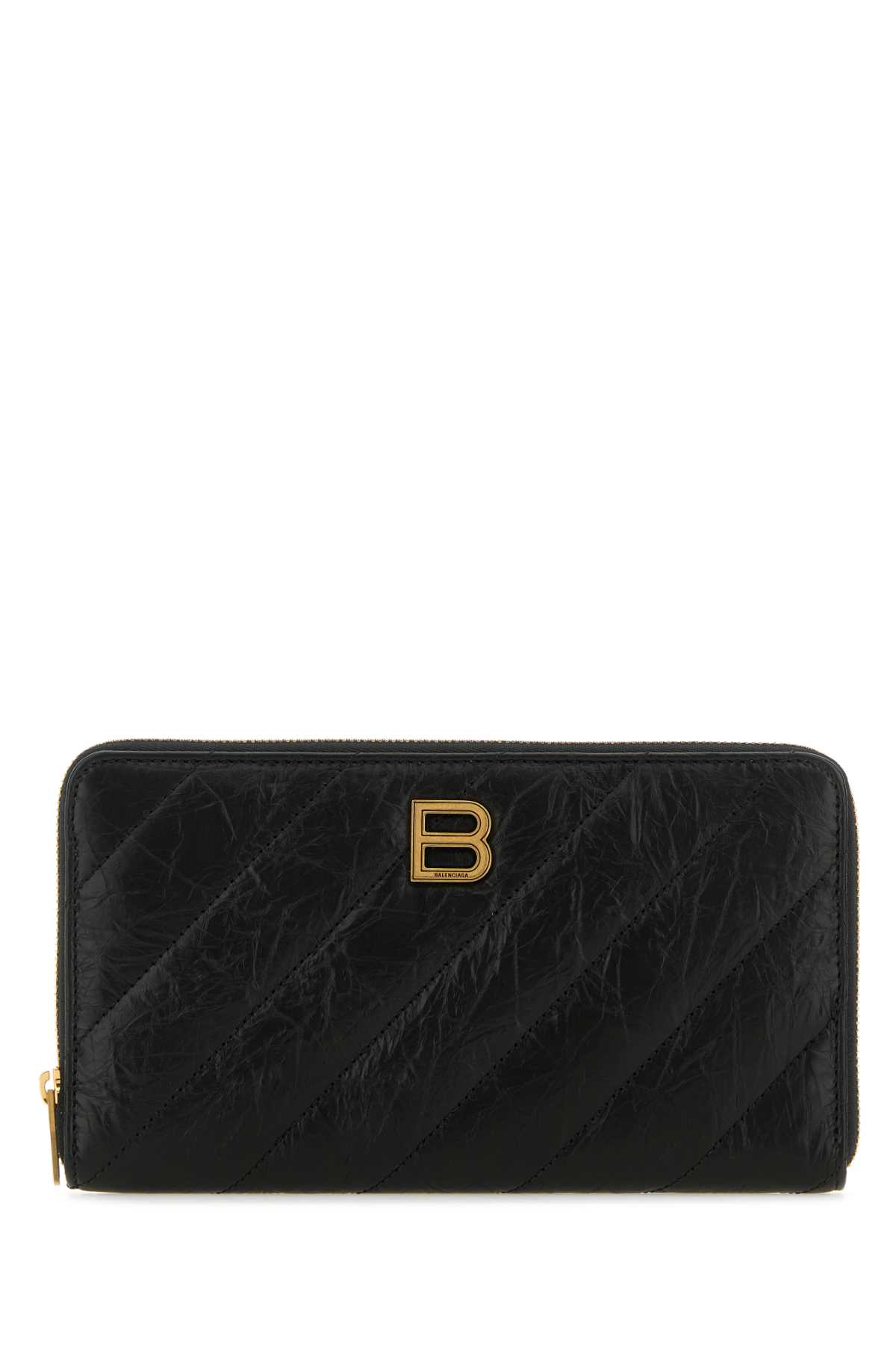 Shop Balenciaga Black Leather Wallet