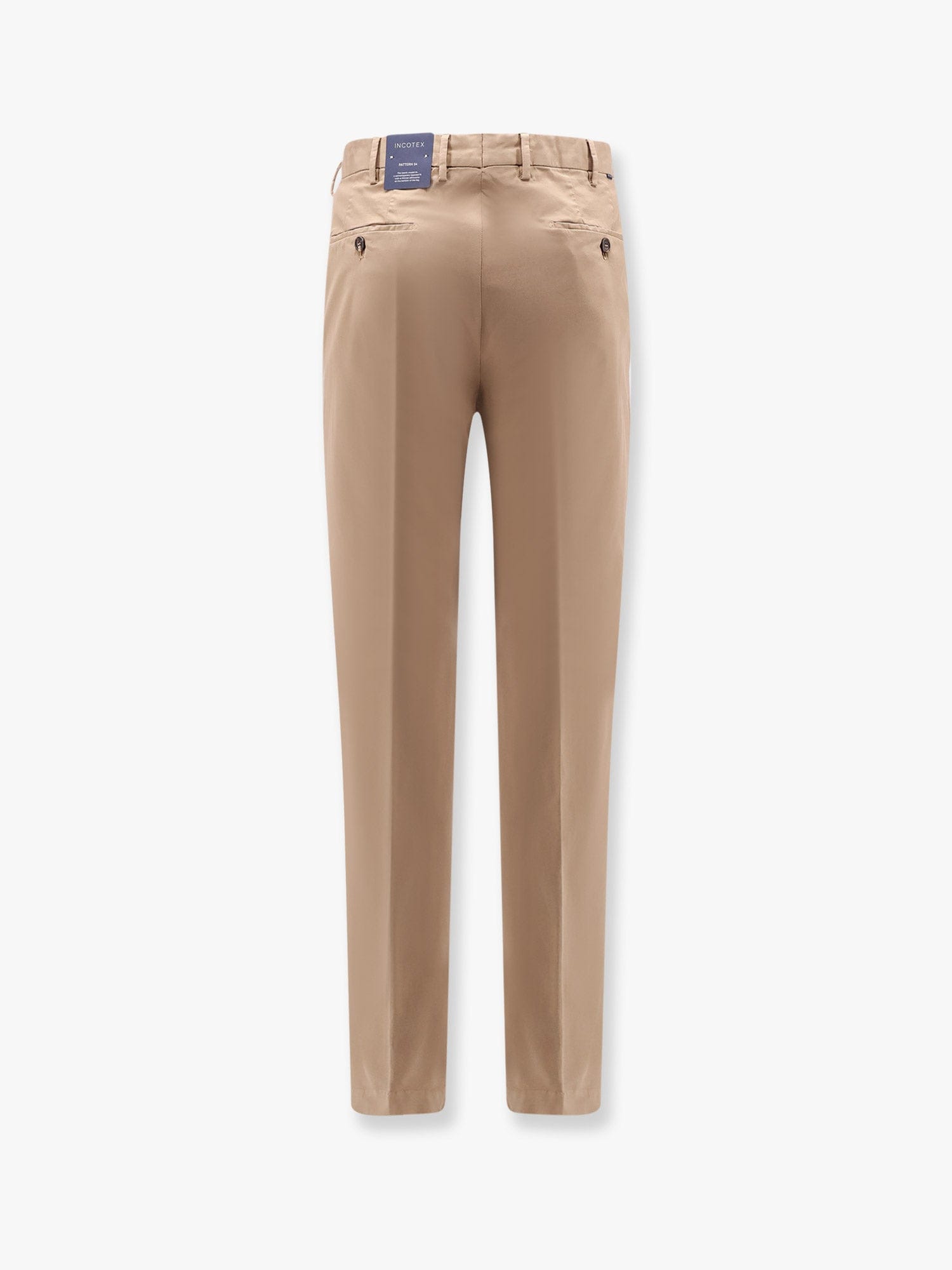 Incotex Pattern 54 Stretch Cotton Trouser With Pinces In Beige