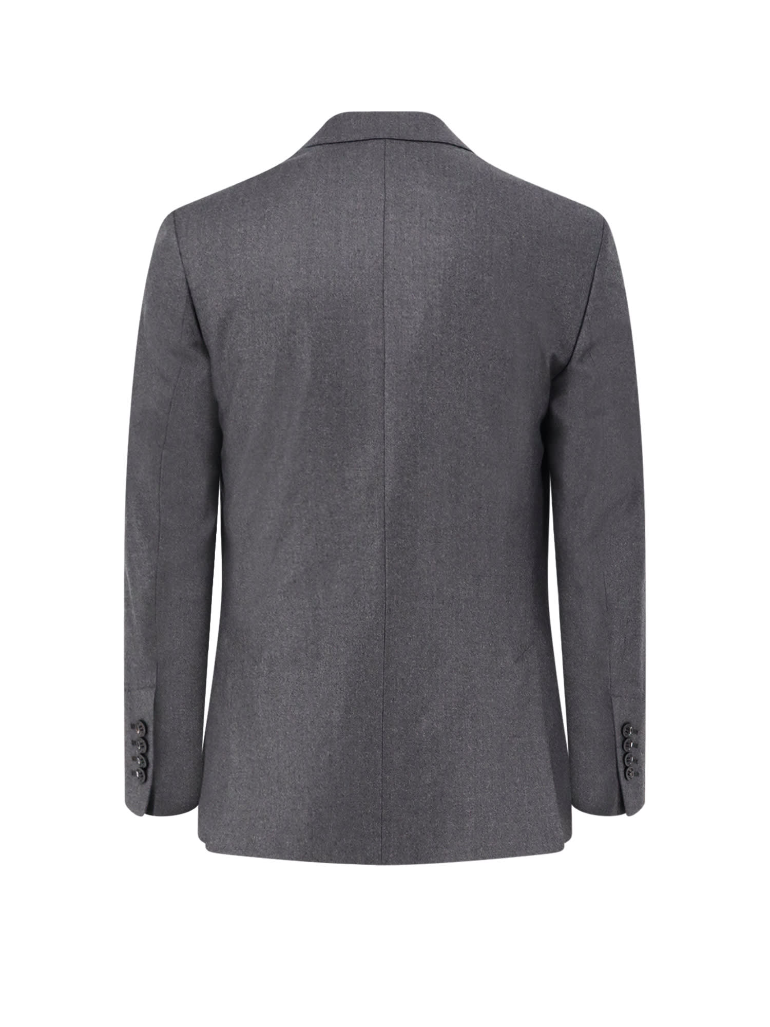 Ami Alexandre Mattiussi Ami Paris Men Double-breasted Virgin Wool Blazer In Gray
