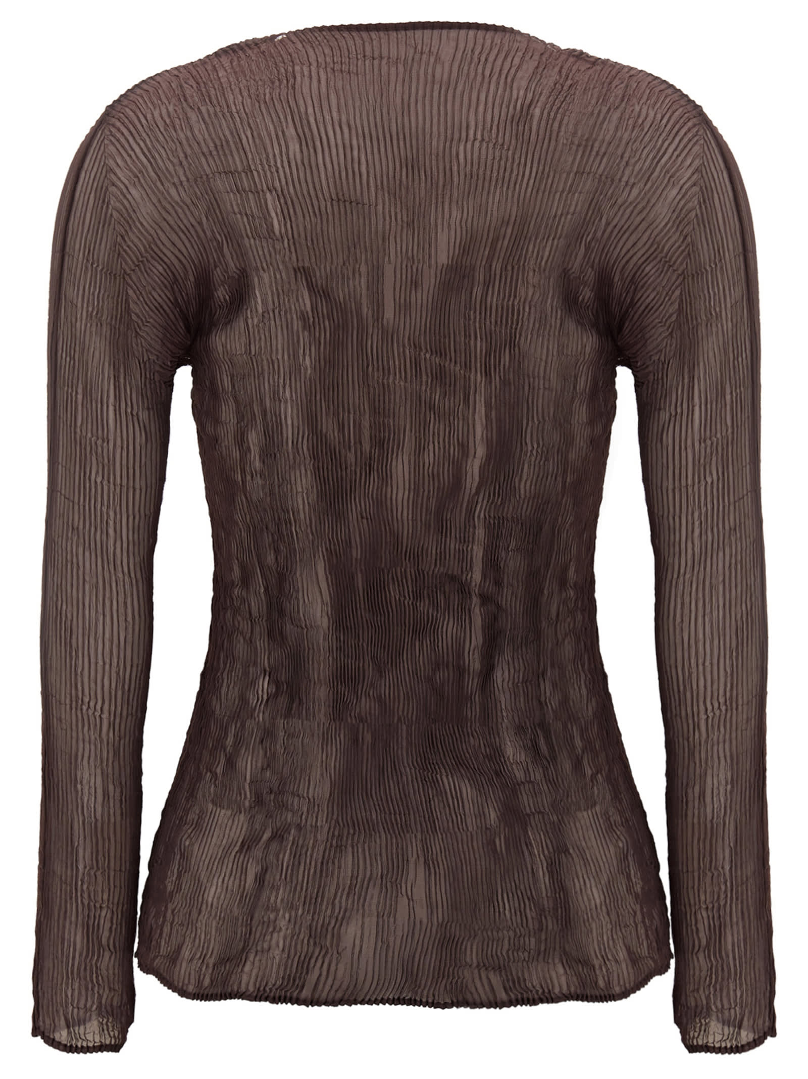 Issey Miyake Chiffon Twist 1 Sweaters And Cardigans Brown