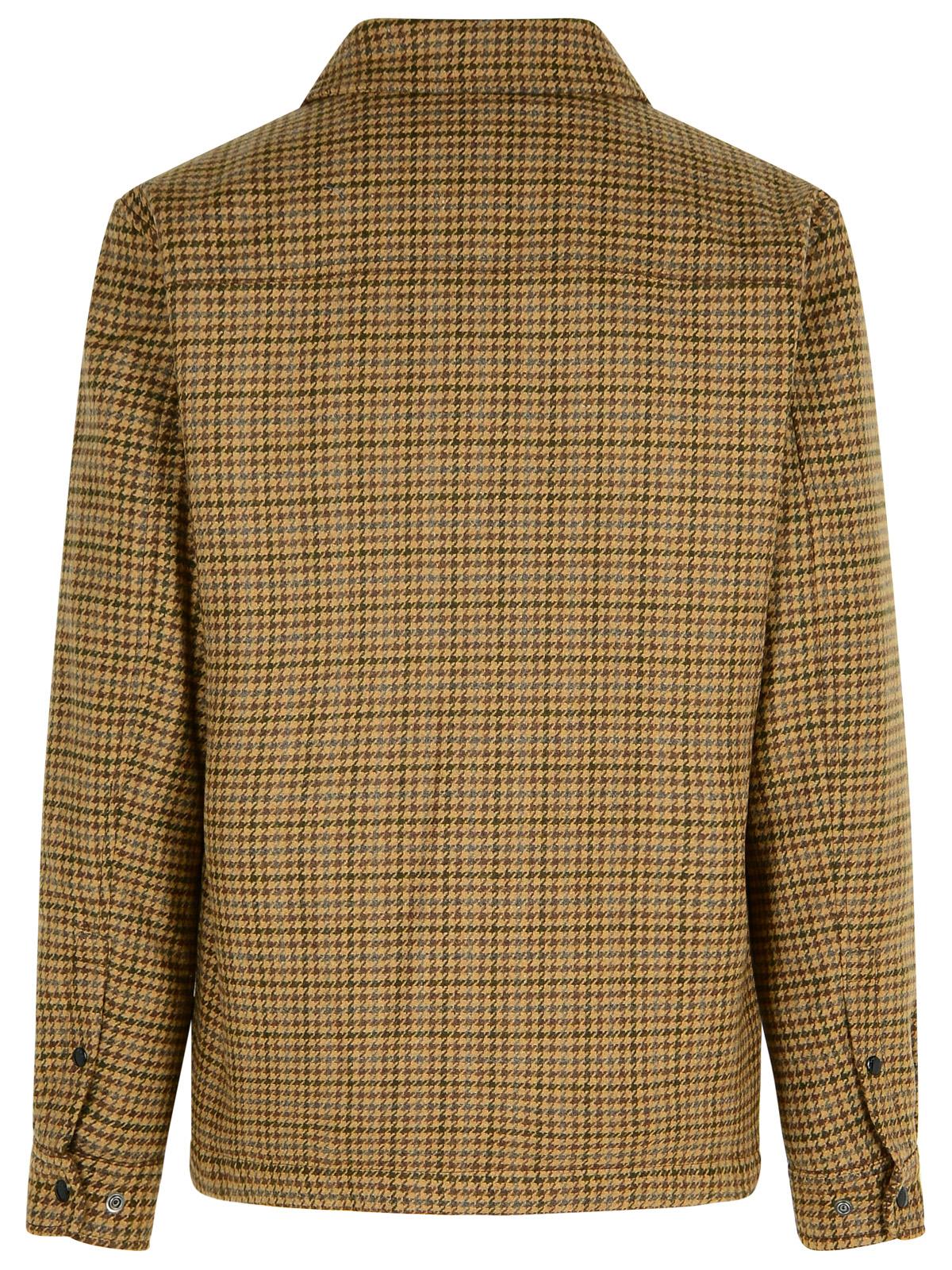 Shop Woolrich Alaskan Beige Wool Blend Shirt