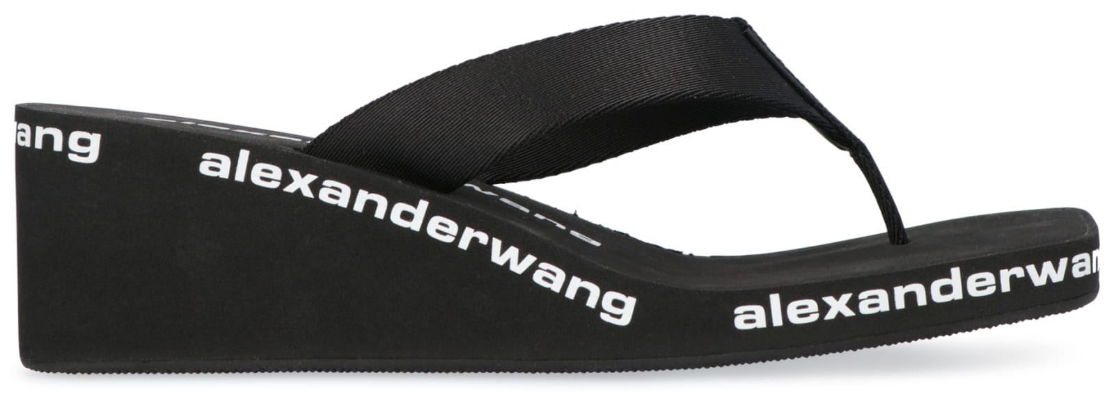Shop Alexander Wang Logo Detail Wedges In Black
