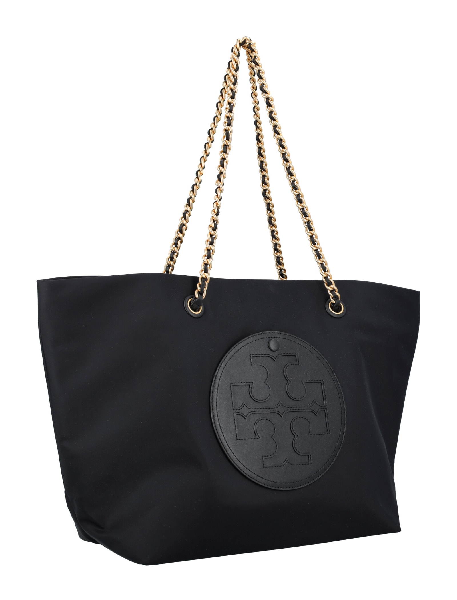 Shop Tory Burch Ella Chain Tote Bag In Black