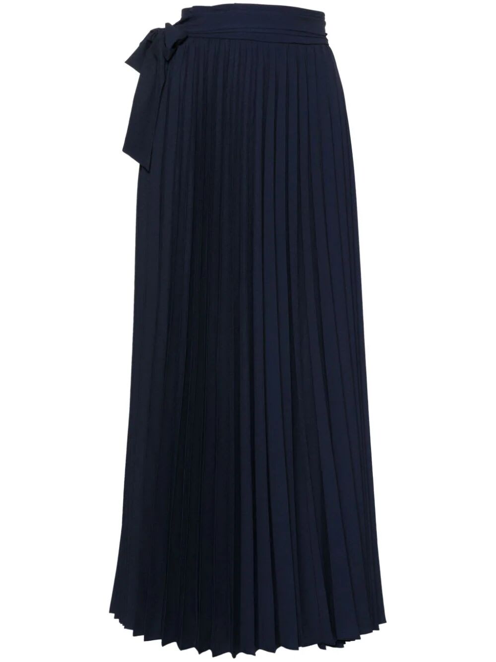Shop P.a.r.o.s.h Long Pleated Skirt In Blue