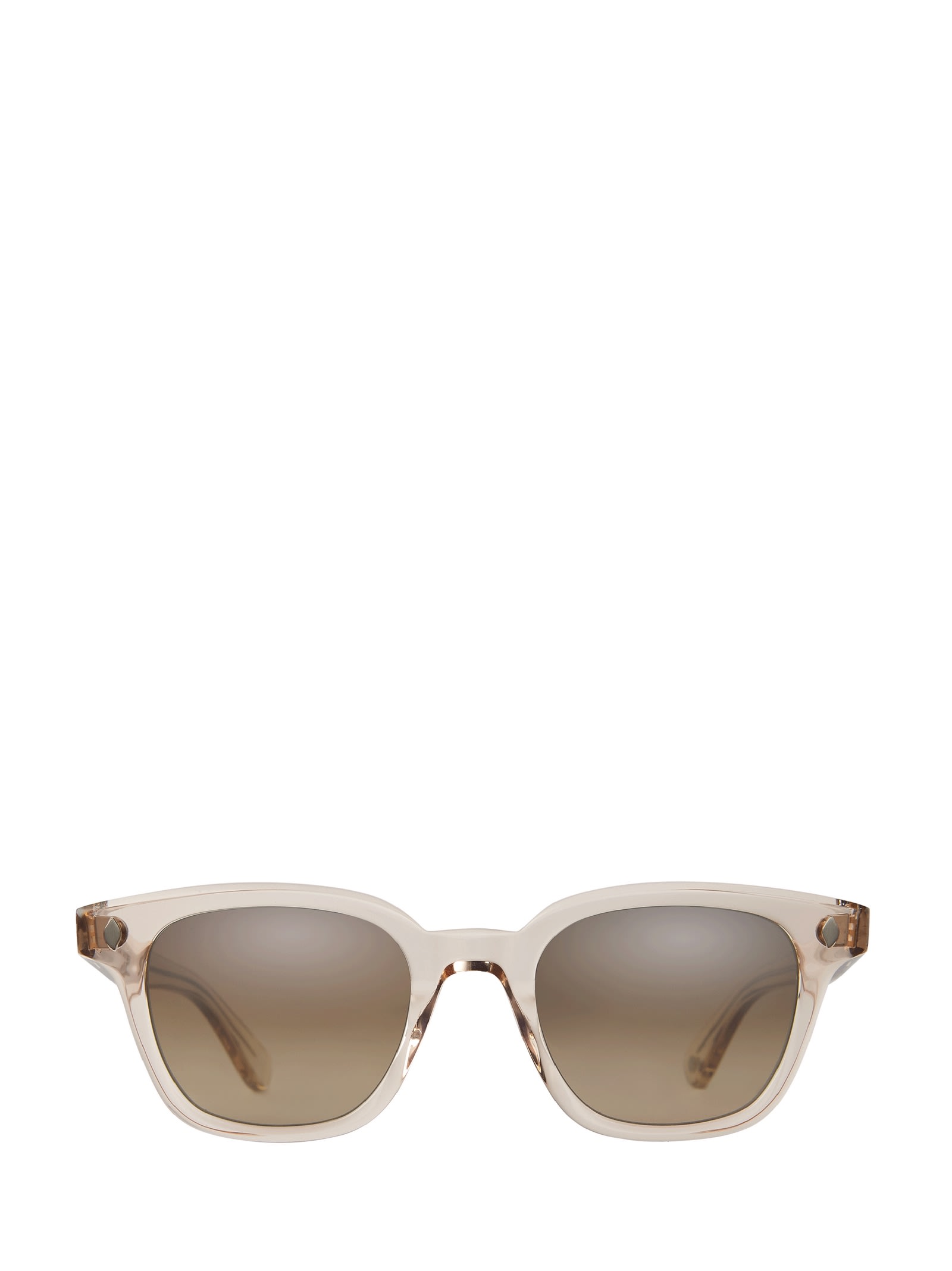 Shop Garrett Leight Broadway Sun Shell Crystal/semi-flat Brown Layered Mirror Sunglasses