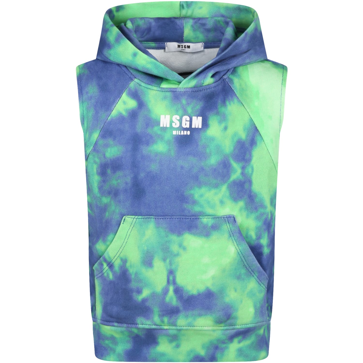 MSGM Tie-dye Sweatshirt For Boy With Logo