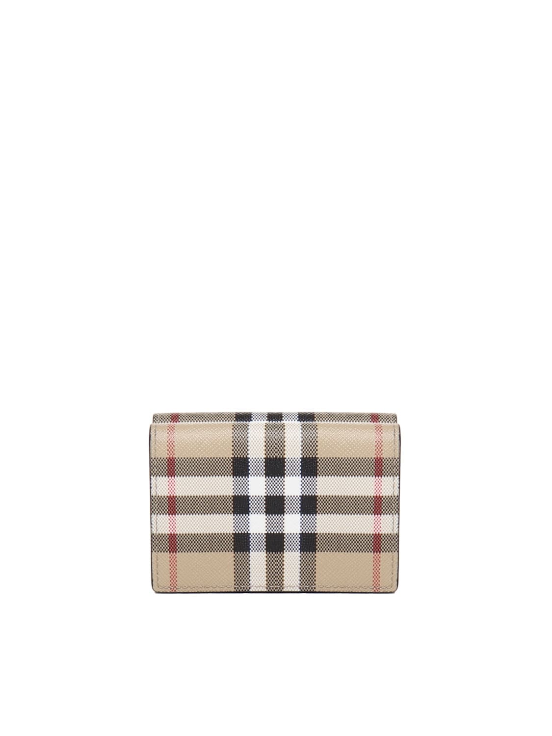 Burberry Leather Wallet With Vintage Check Pattern