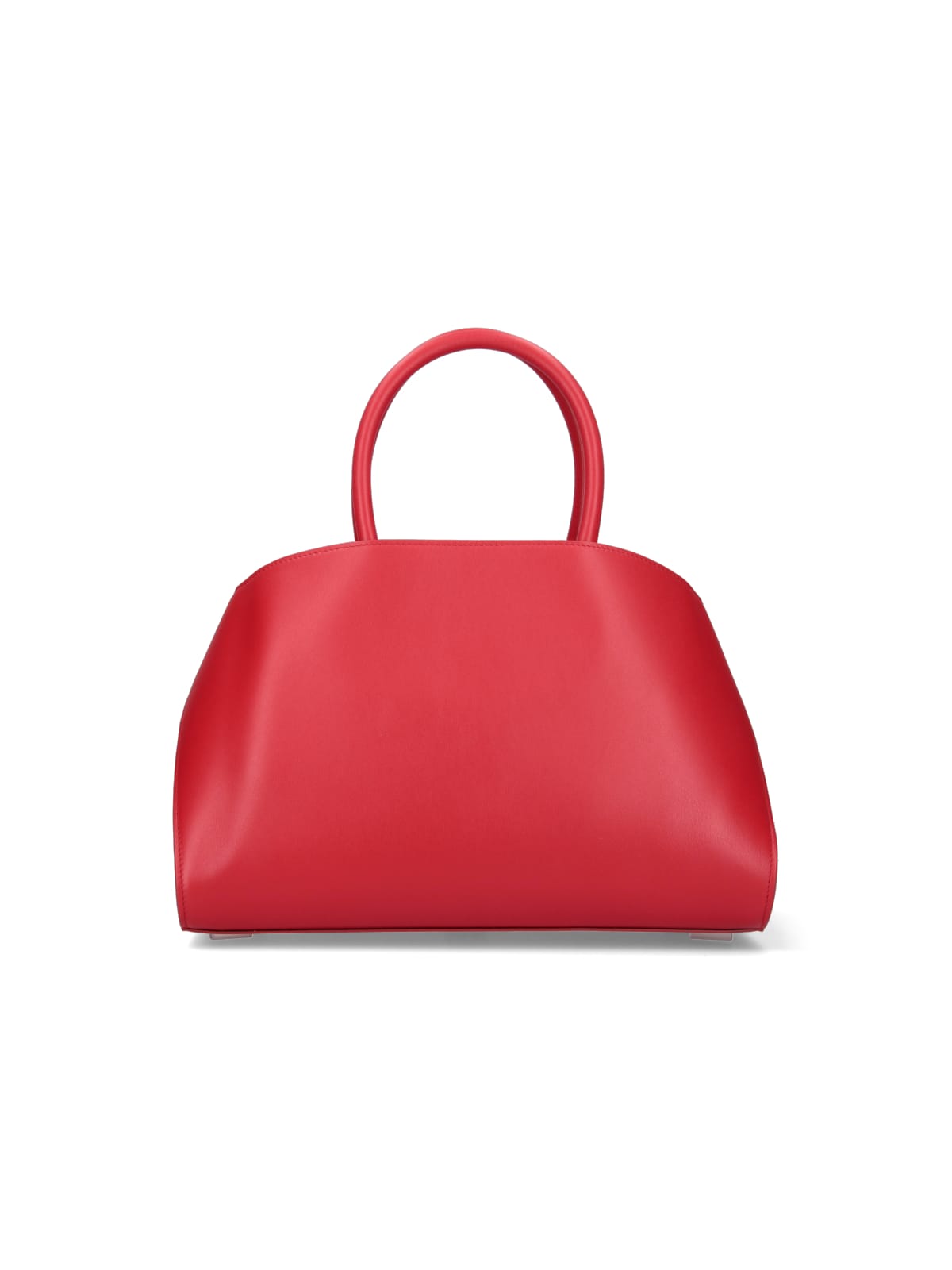 Ferragamo Hug Small Leather Top Handle Bag In Red