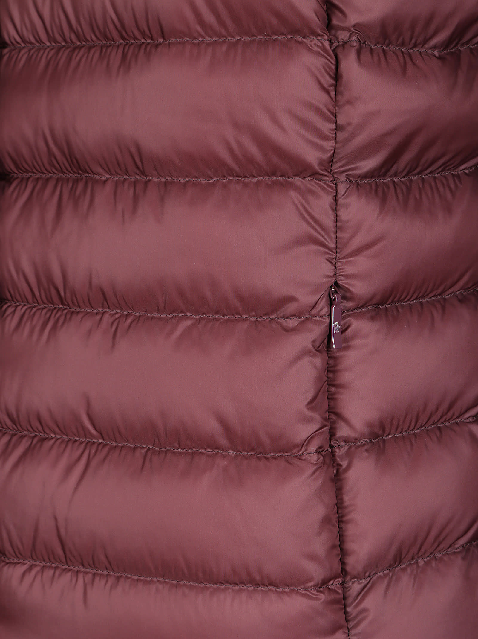 Shop Moncler Liane Vest In Bordeaux