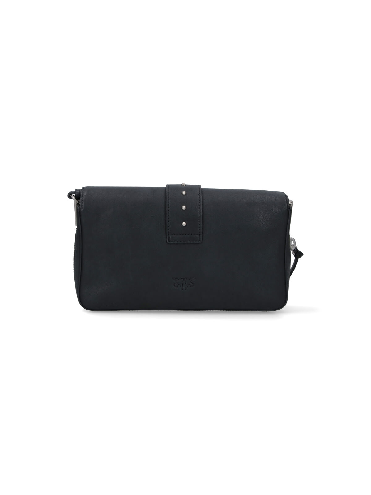 Pinko Love One Classic Leather Shoulder Bag In Black