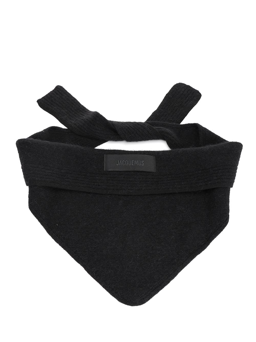 Jacquemus Gros Grain Shawl In Black