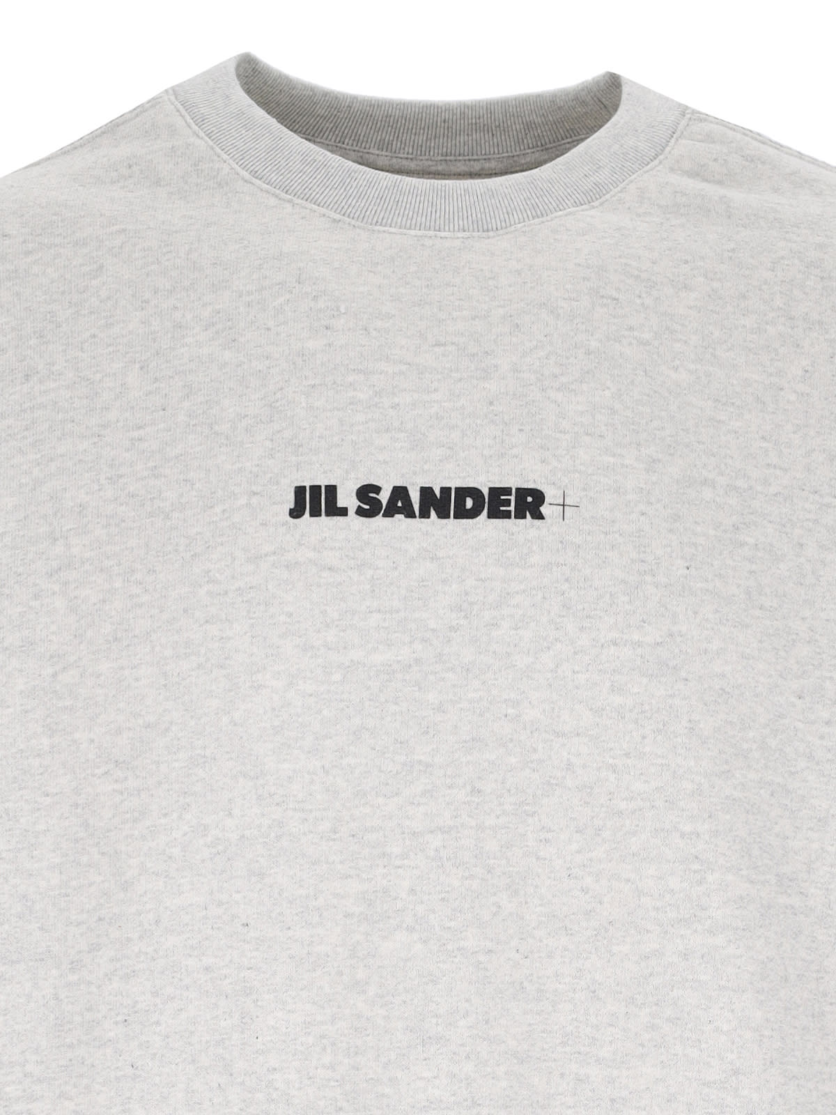 Shop Jil Sander Logo Crew Neck Sweatshirt In Gray