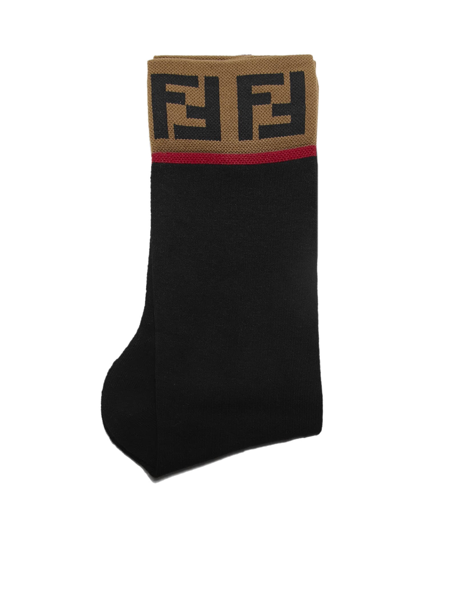 Fendi Sportiv Cotton (size S/m; M/l) Socks In Nero