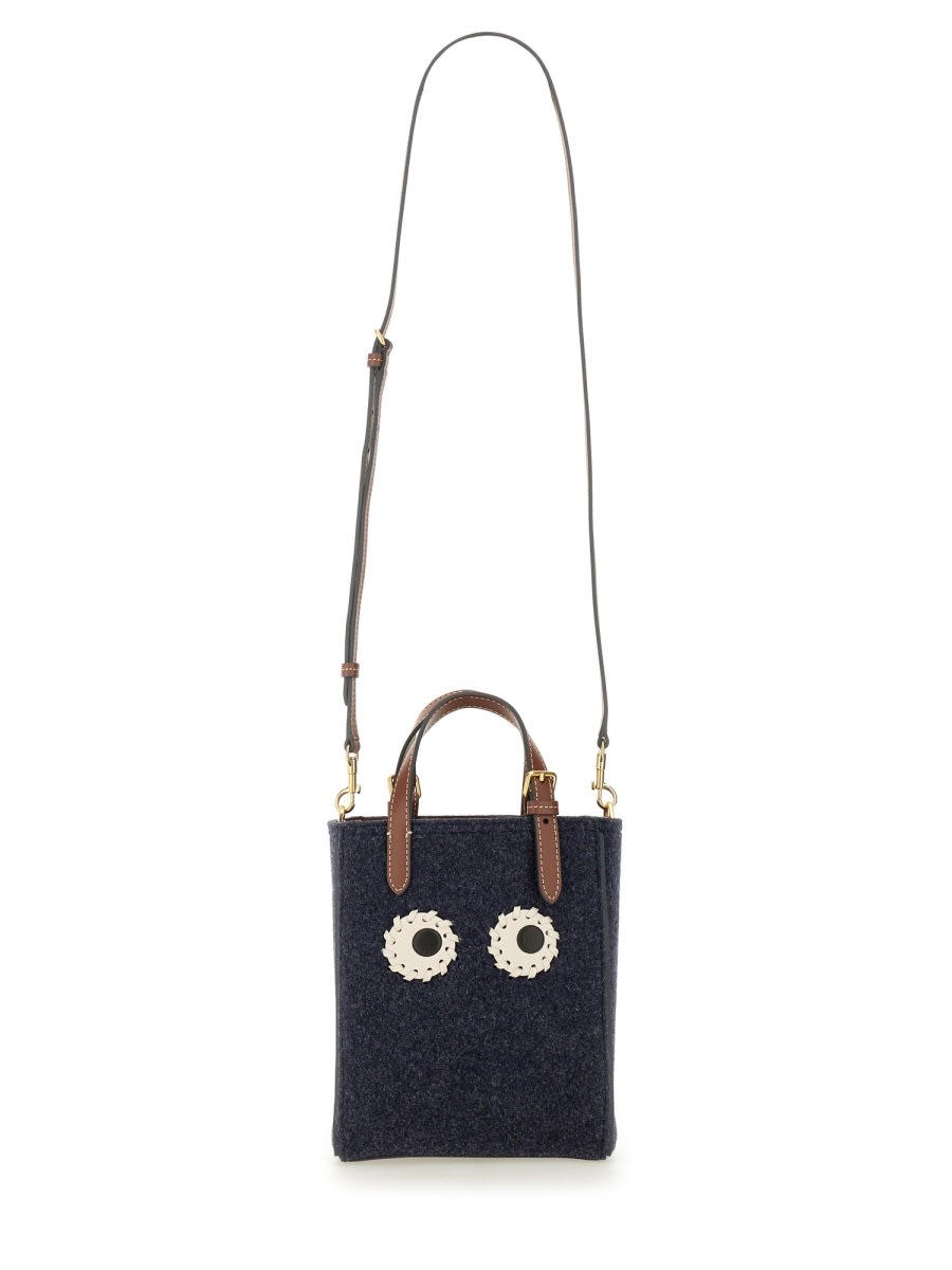 Anya Hindmarch Mini Eyes Tote Bag In Blue