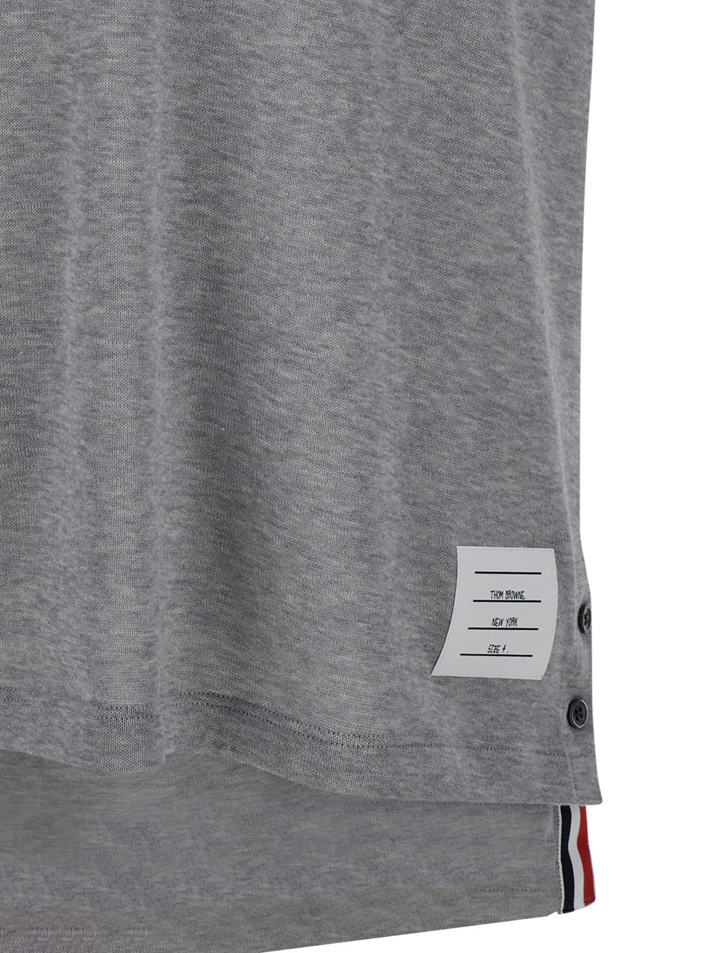 Shop Thom Browne Grey Short Sleeve Crew Neck T-shirt In Cotton Man