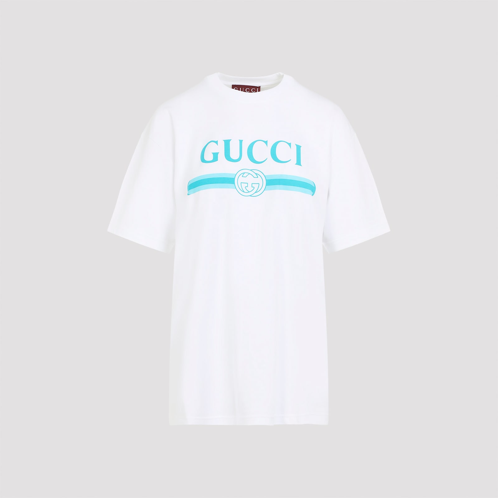 Gucci Logo Short Sleeve Crew Neck T-shirt In White