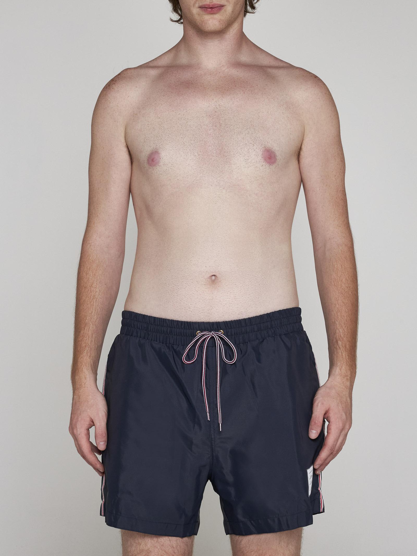 Thom Browne Drawcord Waistband Rugby Shorts In Blue