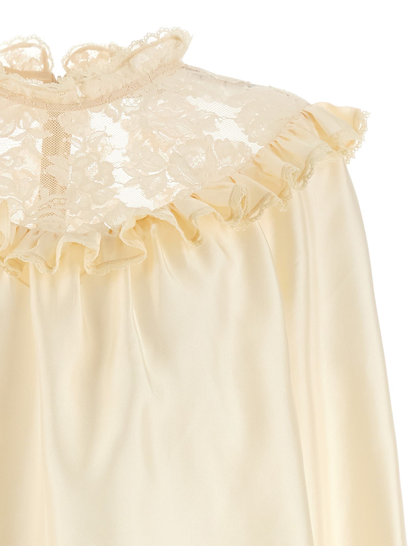 Zimmermann Lace Billow Blouse In Neutral